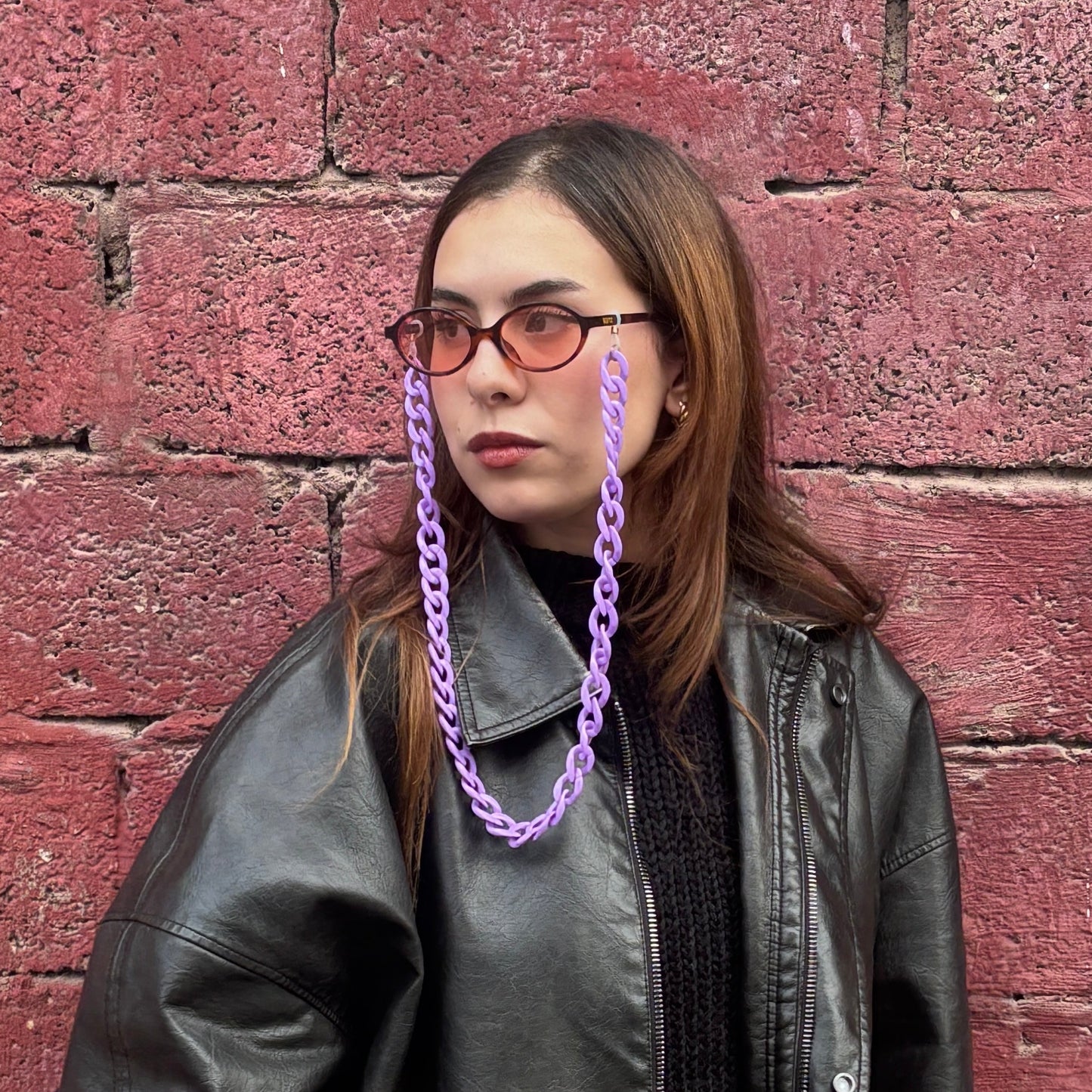 Lavender mauve chaines de lunettes pour femmes photo de Face Rayz Eyewear Marque de lunettes Marocaine