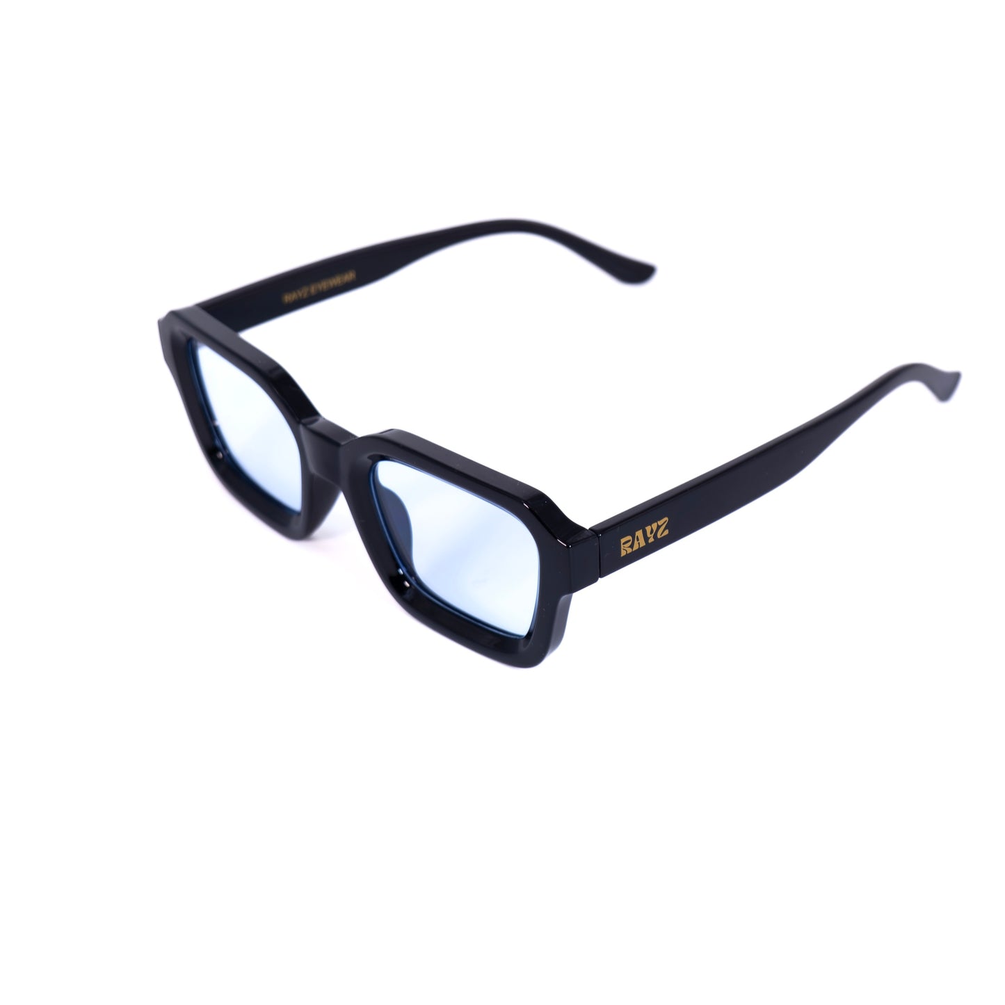Mego bleu Lunettes de Soleil pour Hommes et Femmes Photo de Côté - RAYZ Eyewear Marque de Lunettes Marocaine