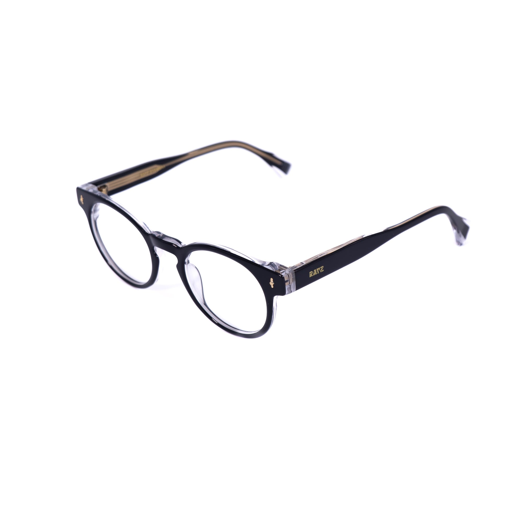Aela Noir Lunettes de vue pour Hommes et Femmes Photo de Côté - RAYZ Eyewear Marque de Lunettes Marocaine