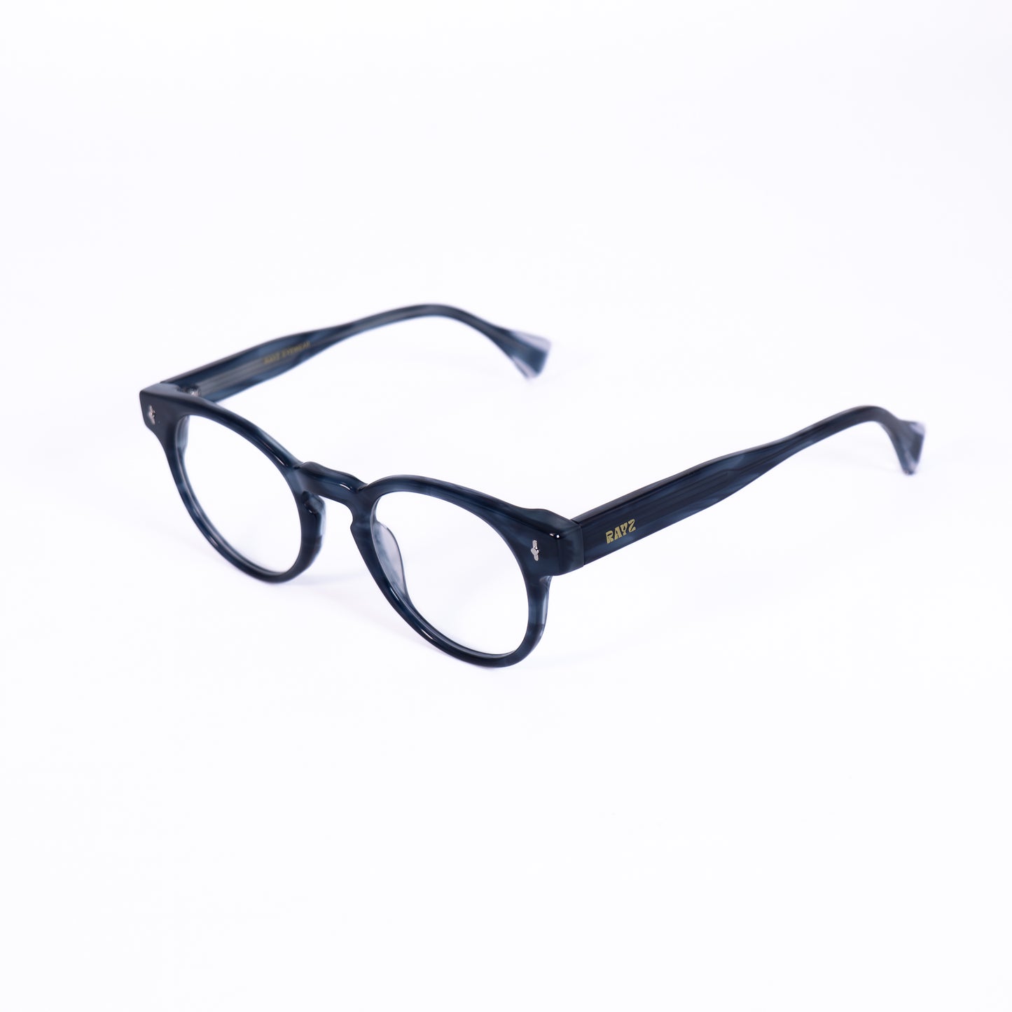 Aela bleu Lunettes de vue pour Hommes et Femmes Photo de Côté - RAYZ Eyewear Marque de Lunettes Marocaine