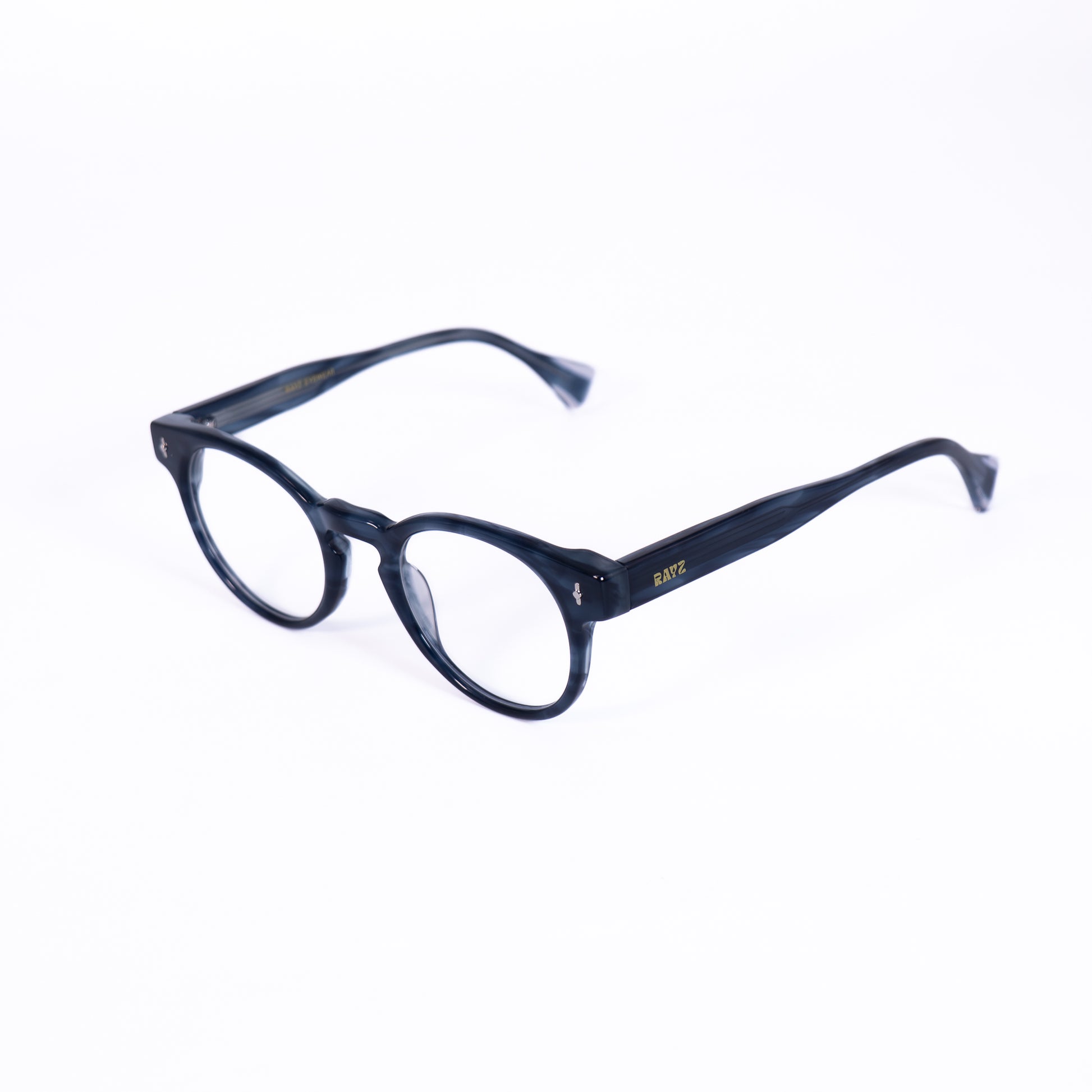 Aela bleu Lunettes de vue pour Hommes et Femmes Photo de Côté - RAYZ Eyewear Marque de Lunettes Marocaine