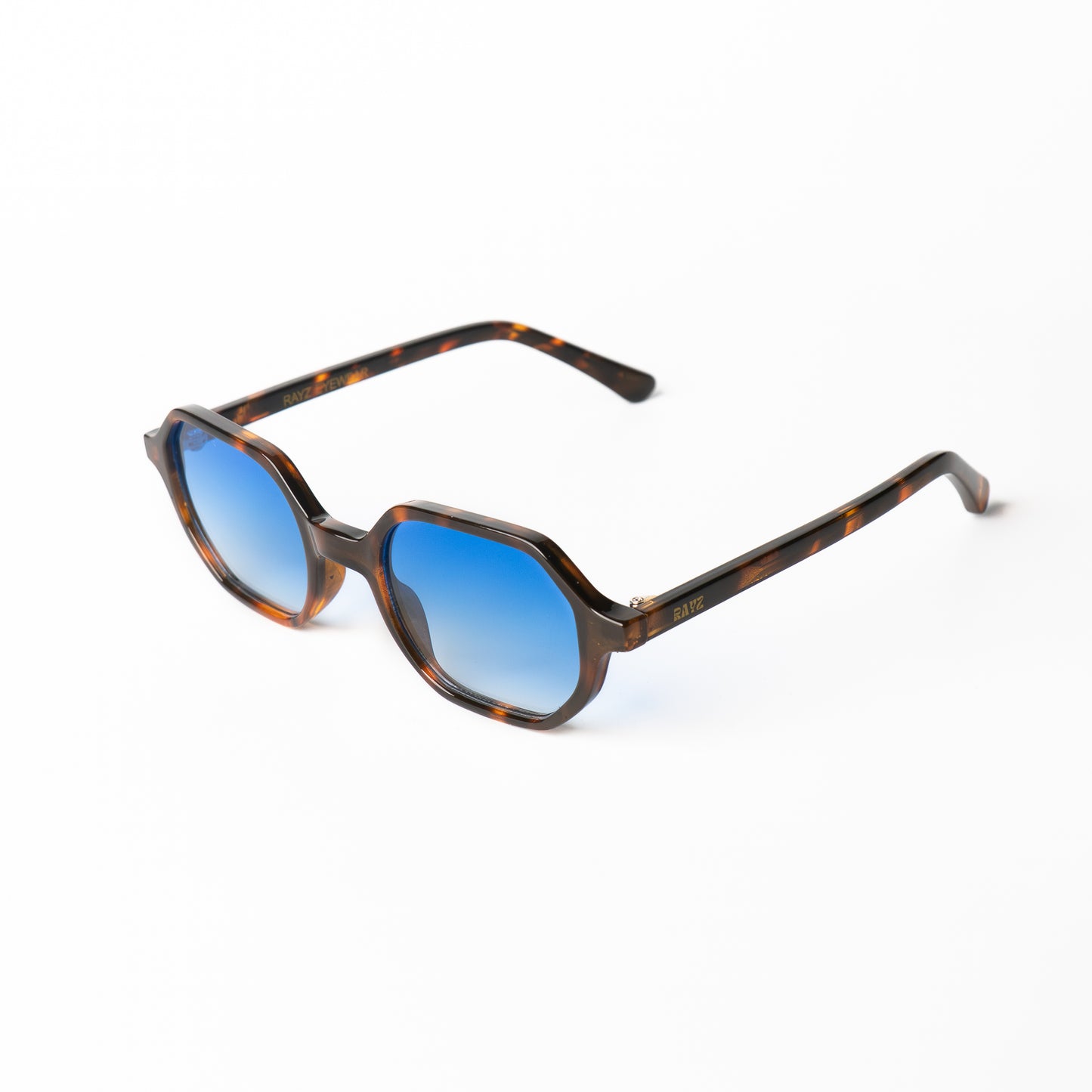 Alma bleu-léopard Lunettes de Soleil pour Hommes et Femmes Photo de Côté - RAYZ Eyewear Marque de Lunettes Marocaine