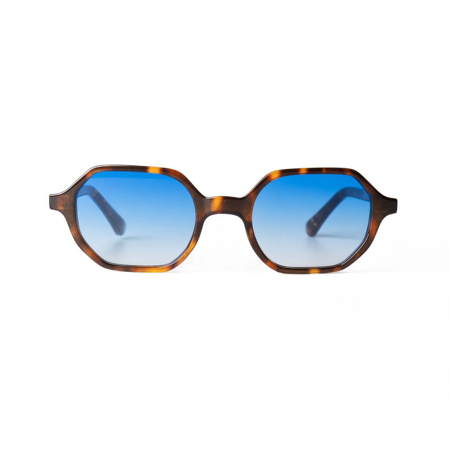 Alma Bleu-léopard Lunettes de Soleil pour Hommes et Femmes Photo de Face - RAYZ Eyewear Marque de Lunettes Marocaine