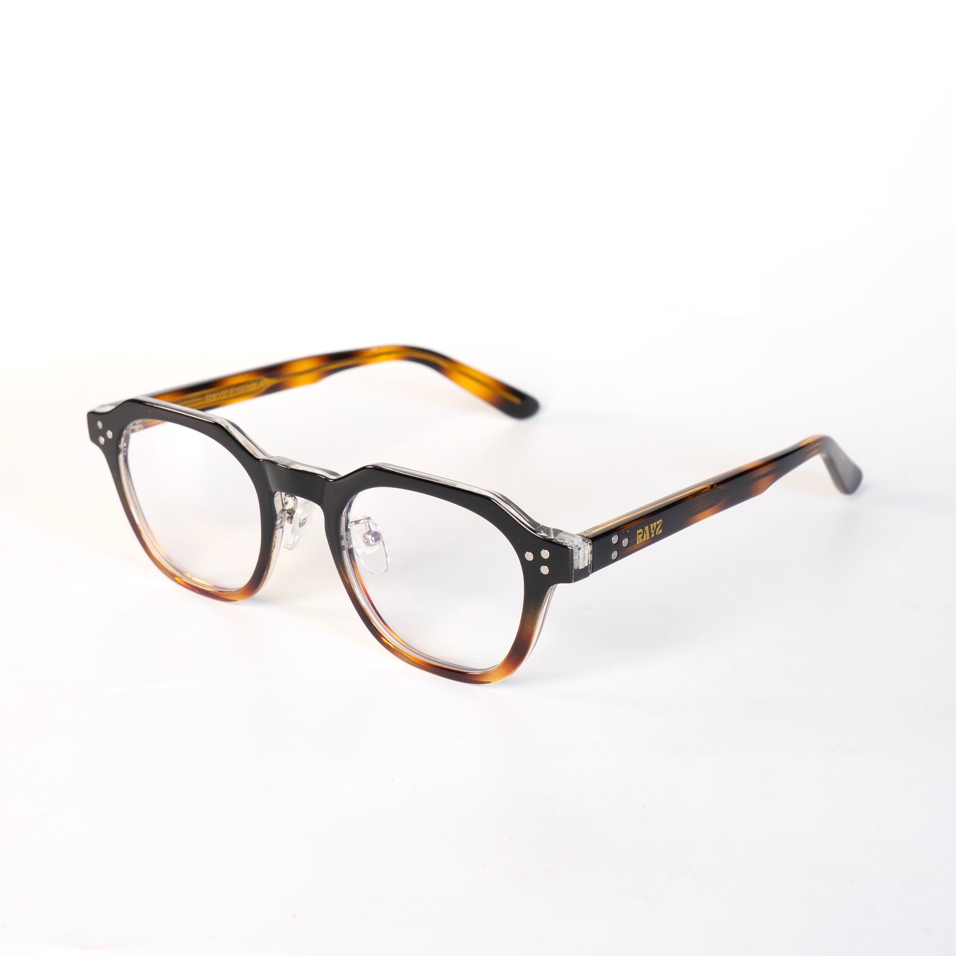 Azure Leopard Lunettes de vue pour Hommes et Femmes Photo de Côté - RAYZ Eyewear Marque de Lunettes Marocaine