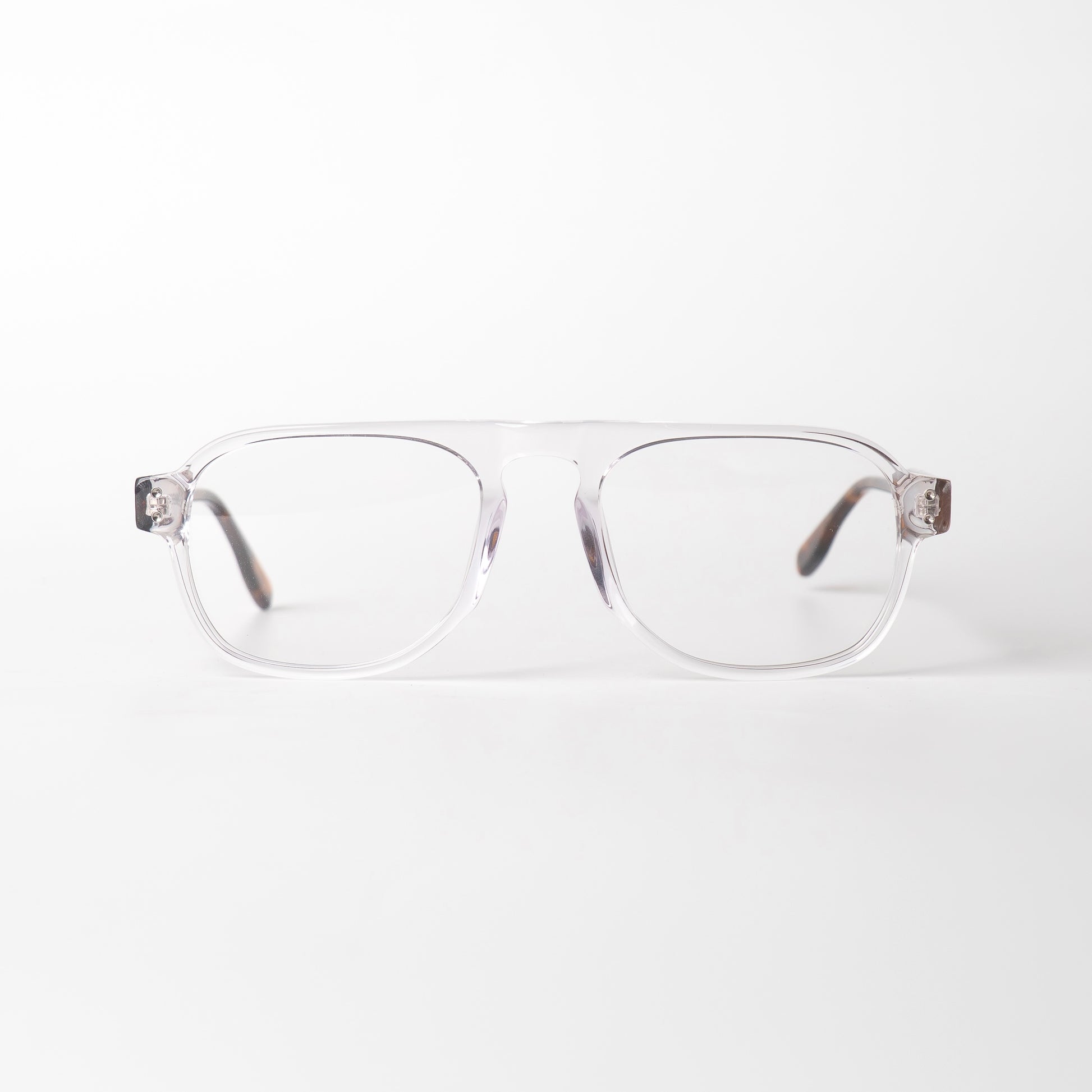 Blink Transparent-léopard Lunettes de Vue pour Hommes et Femmes Photo de Face - RAYZ Eyewear Marque de Lunettes Marocaine