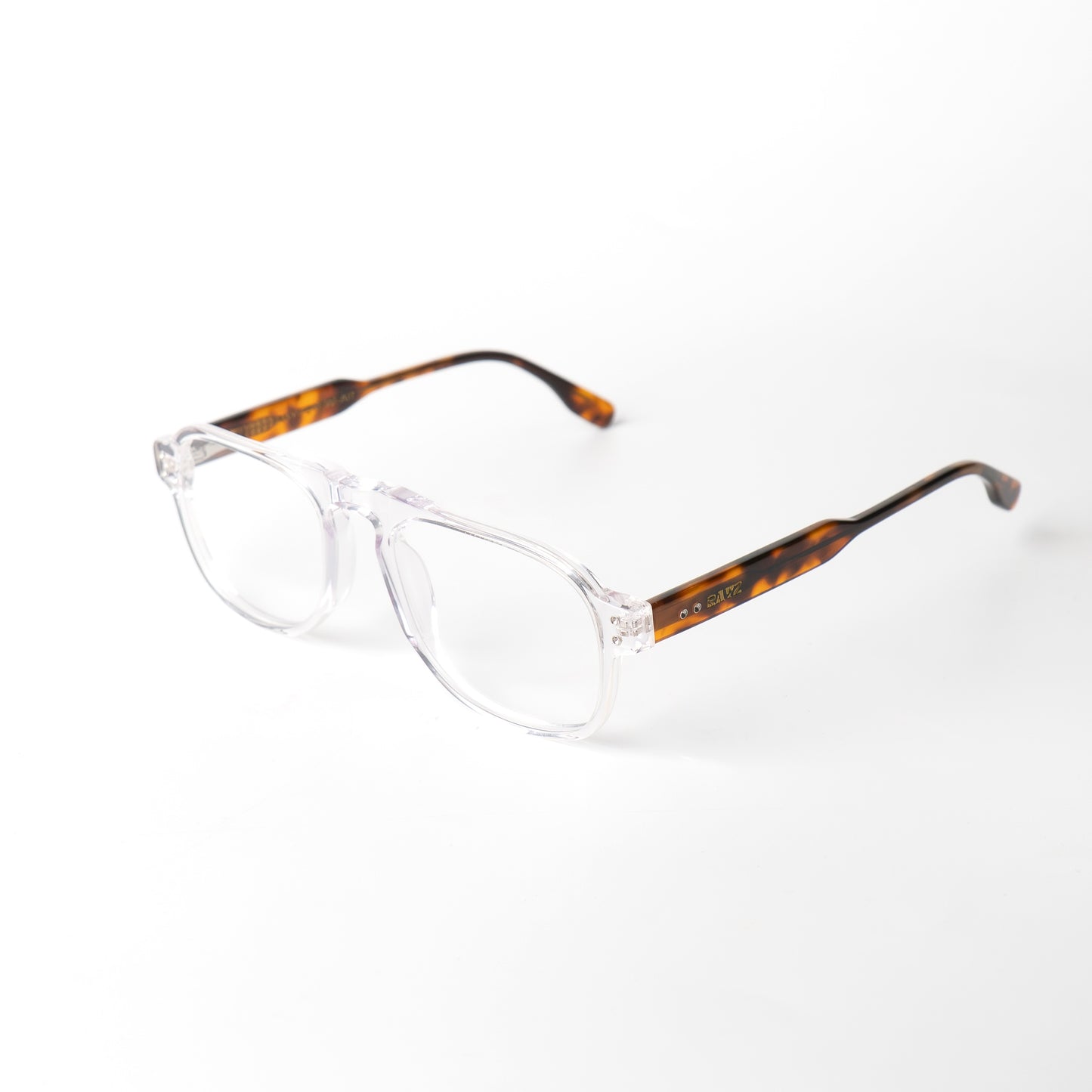 Blink Transparent-léopard Lunettes de vue pour Hommes et Femmes Photo de Côté - RAYZ Eyewear Marque de Lunettes Marocaine