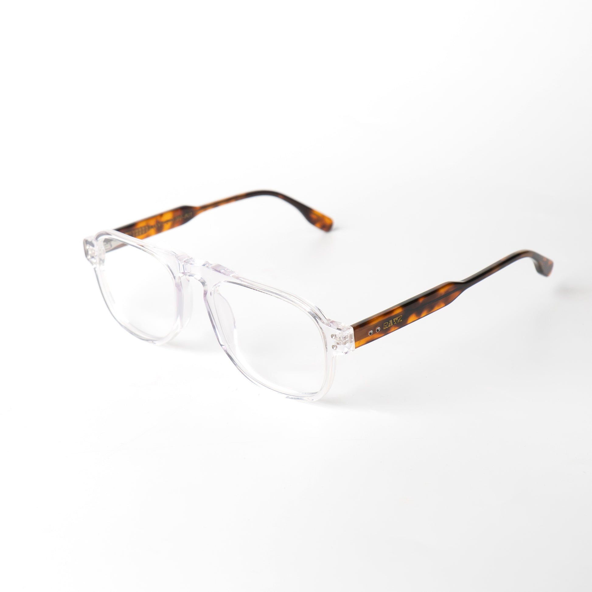 Blink Transparent-léopard Lunettes de vue pour Hommes et Femmes Photo de Côté - RAYZ Eyewear Marque de Lunettes Marocaine