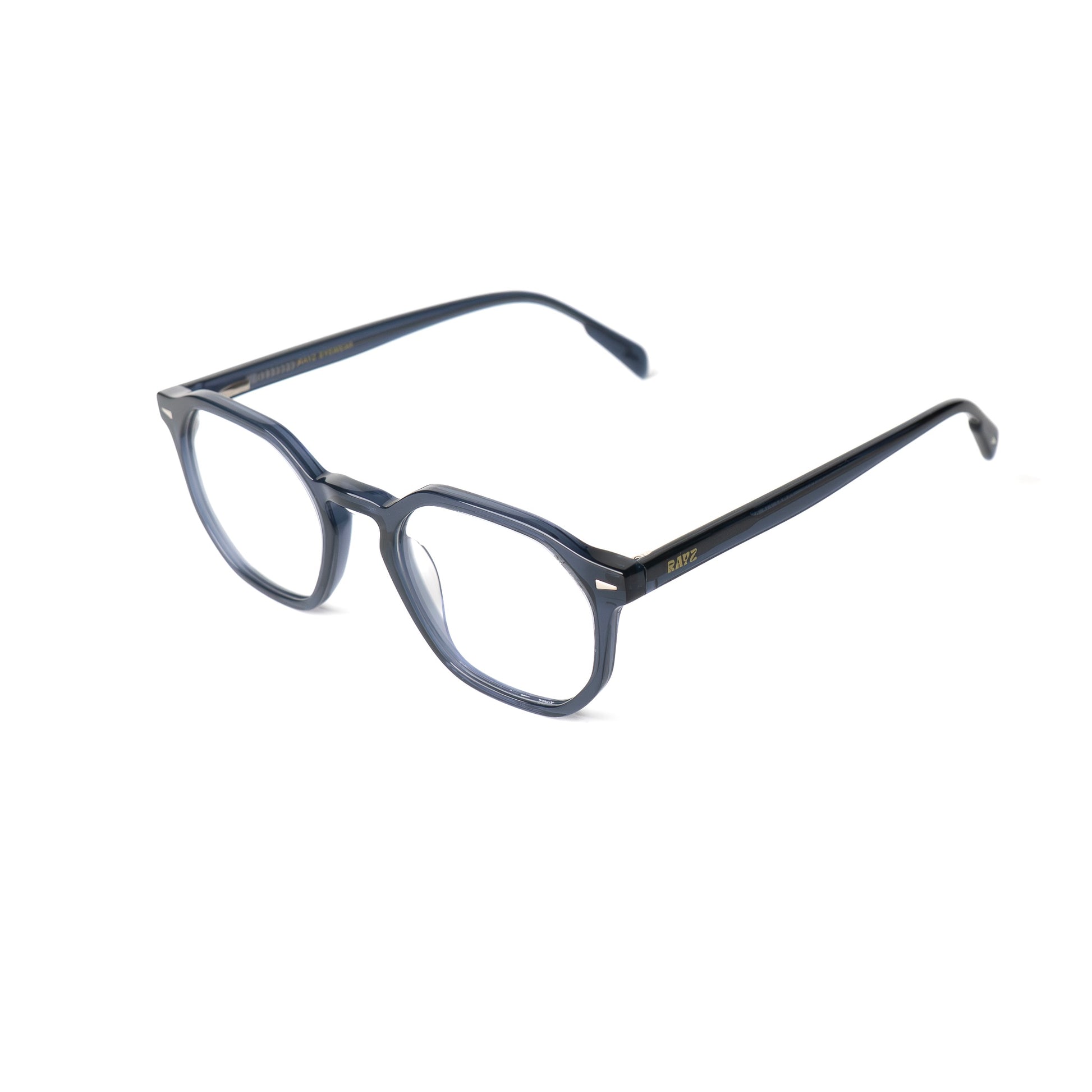 Breeze bleu Lunettes de vue pour Hommes et Femmes Photo de Côté - RAYZ Eyewear Marque de Lunettes Marocaine