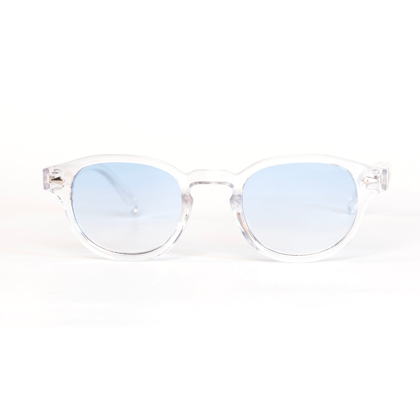 Broski bleu-Transparent Lunettes de Soleil pour Hommes et Femmes Photo de Face - RAYZ Eyewear Marque de Lunettes Marocaine