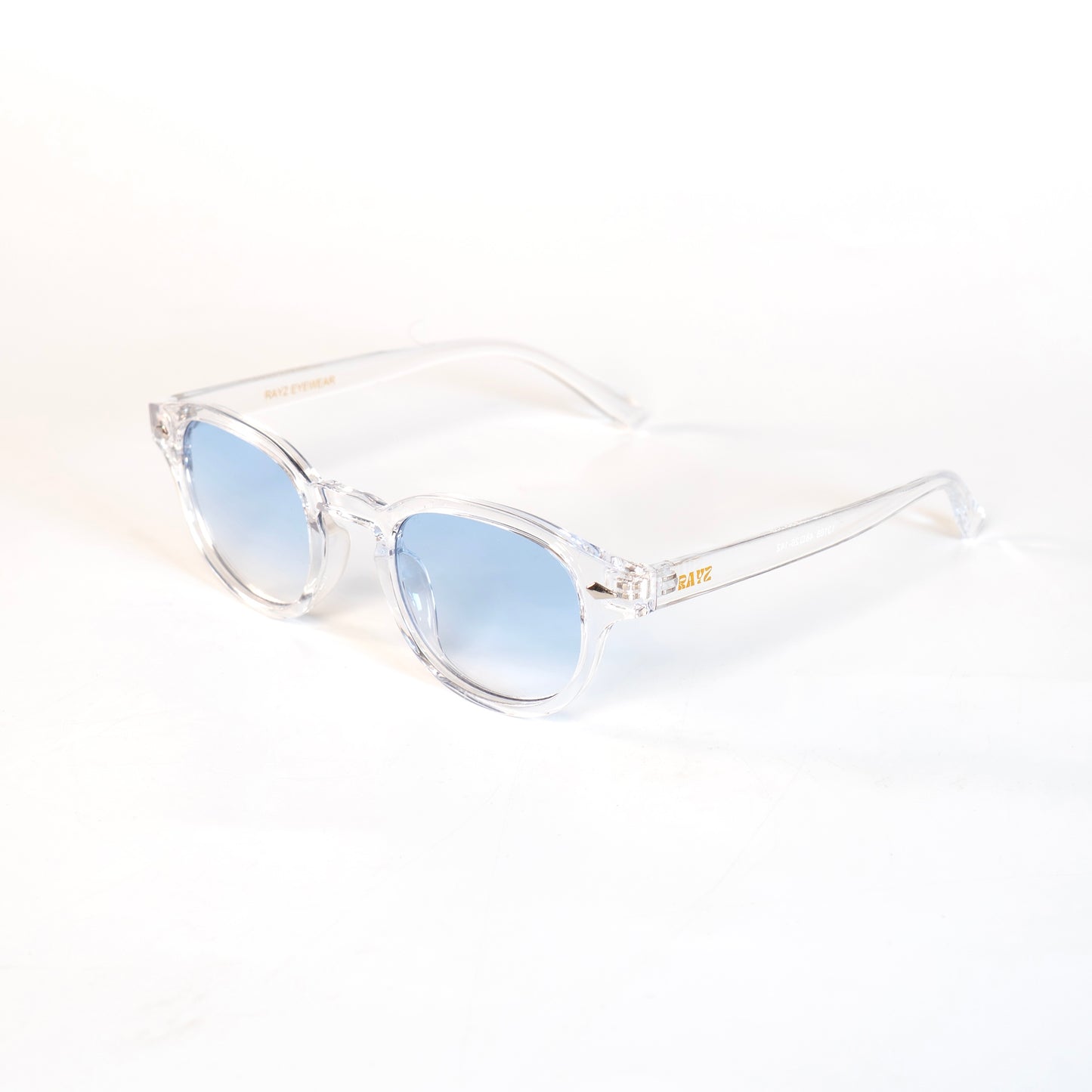 Broski bleu-Transparent Lunettes de Soleil pour Hommes et Femmes Photo de Côté - RAYZ Eyewear Marque de Lunettes Marocaine