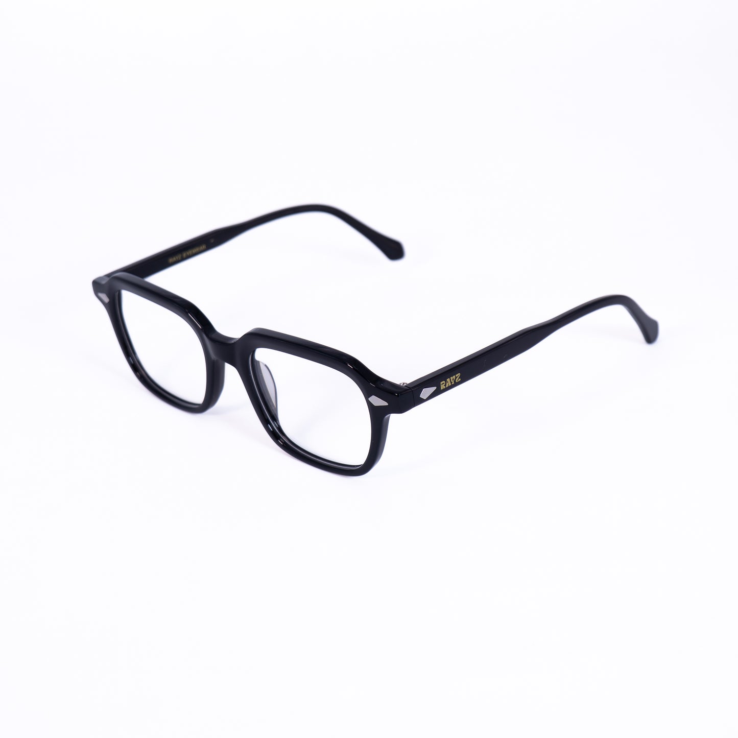 Clove Noir Lunettes de vue pour Hommes et Femmes Photo de Côté - RAYZ Eyewear Marque de Lunettes Marocaine