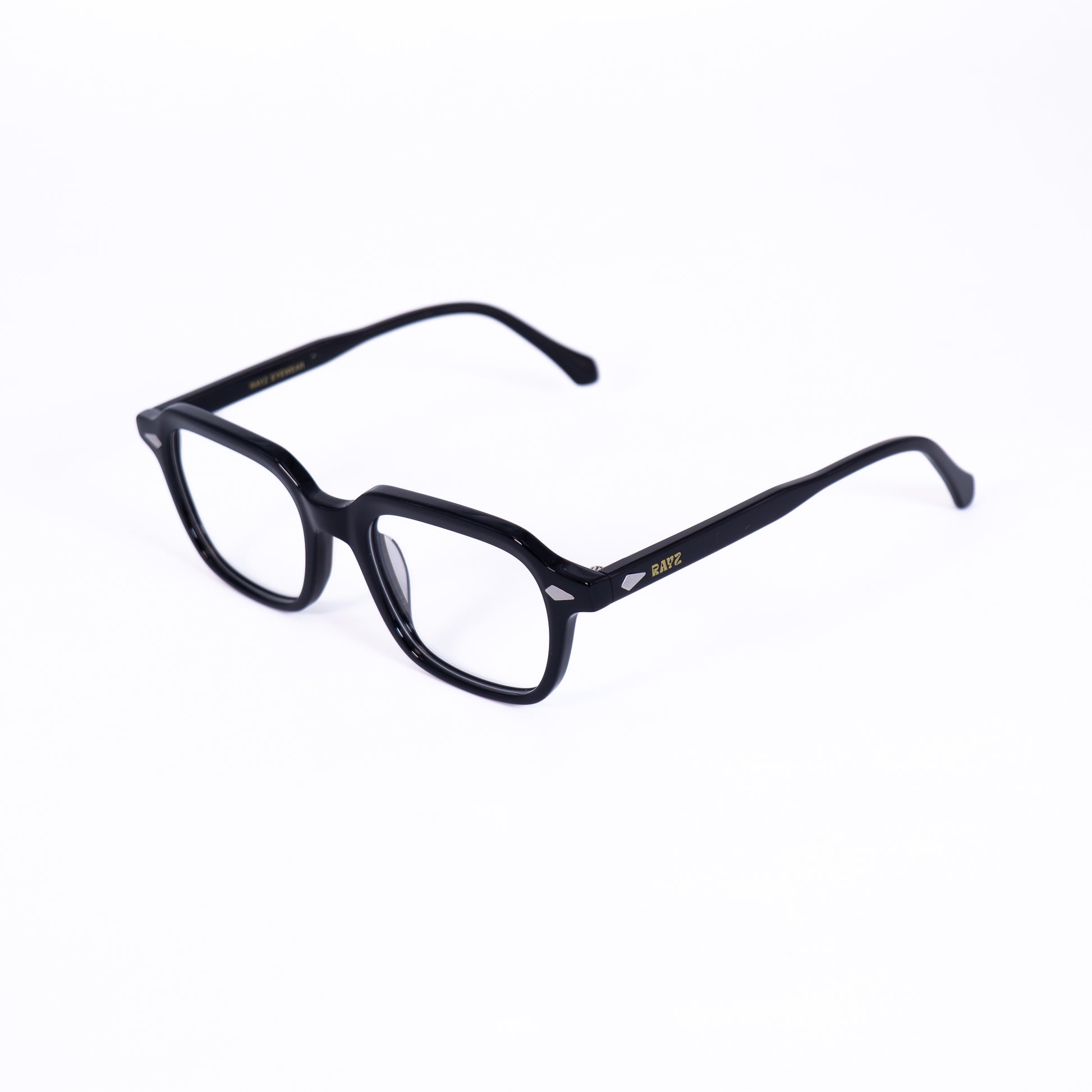 Clove Noir Lunettes de vue pour Hommes et Femmes Photo de Côté - RAYZ Eyewear Marque de Lunettes Marocaine