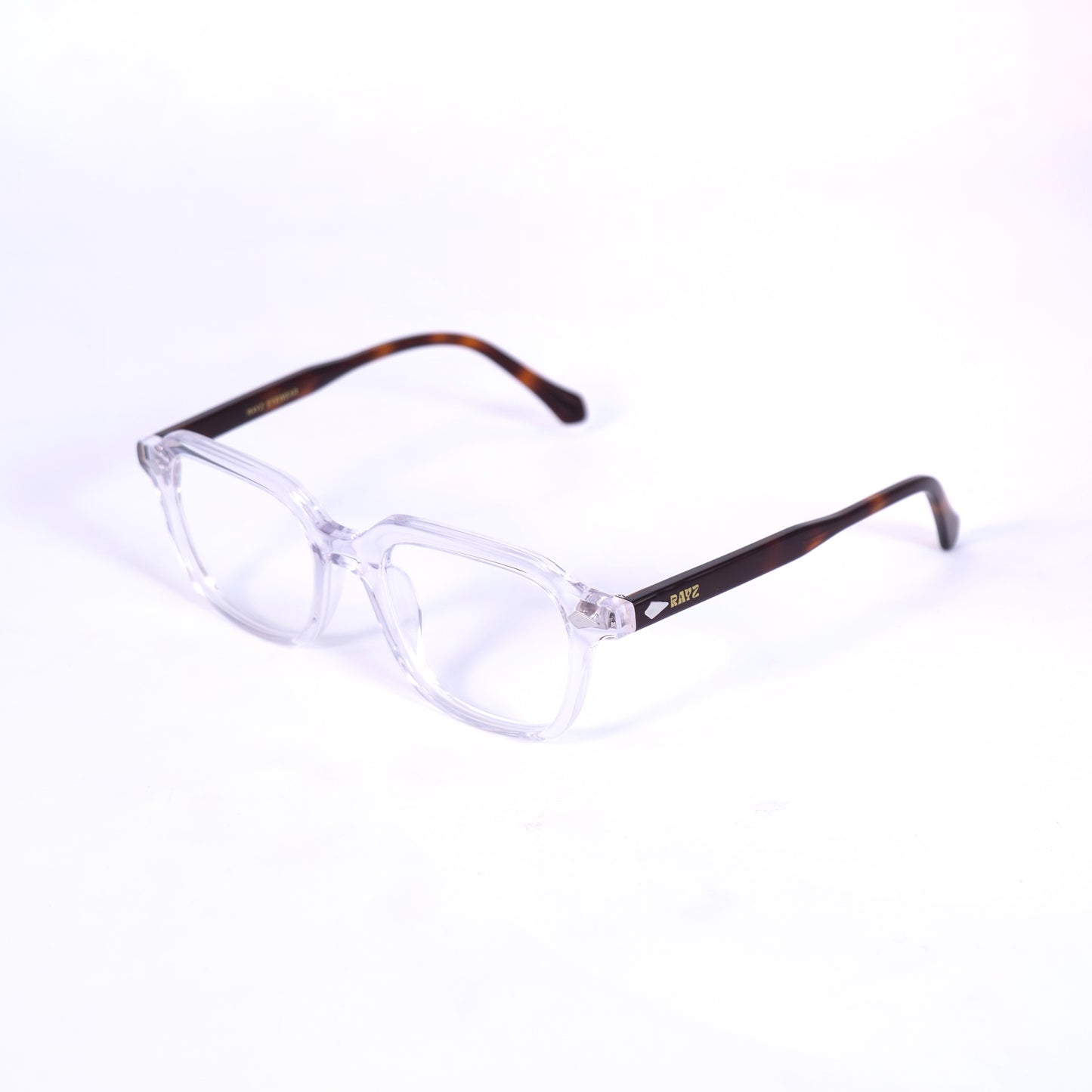 Clove Transparent-Leopard Lunettes de vue pour Hommes et Femmes Photo de Côté - RAYZ Eyewear Marque de Lunettes Marocaine