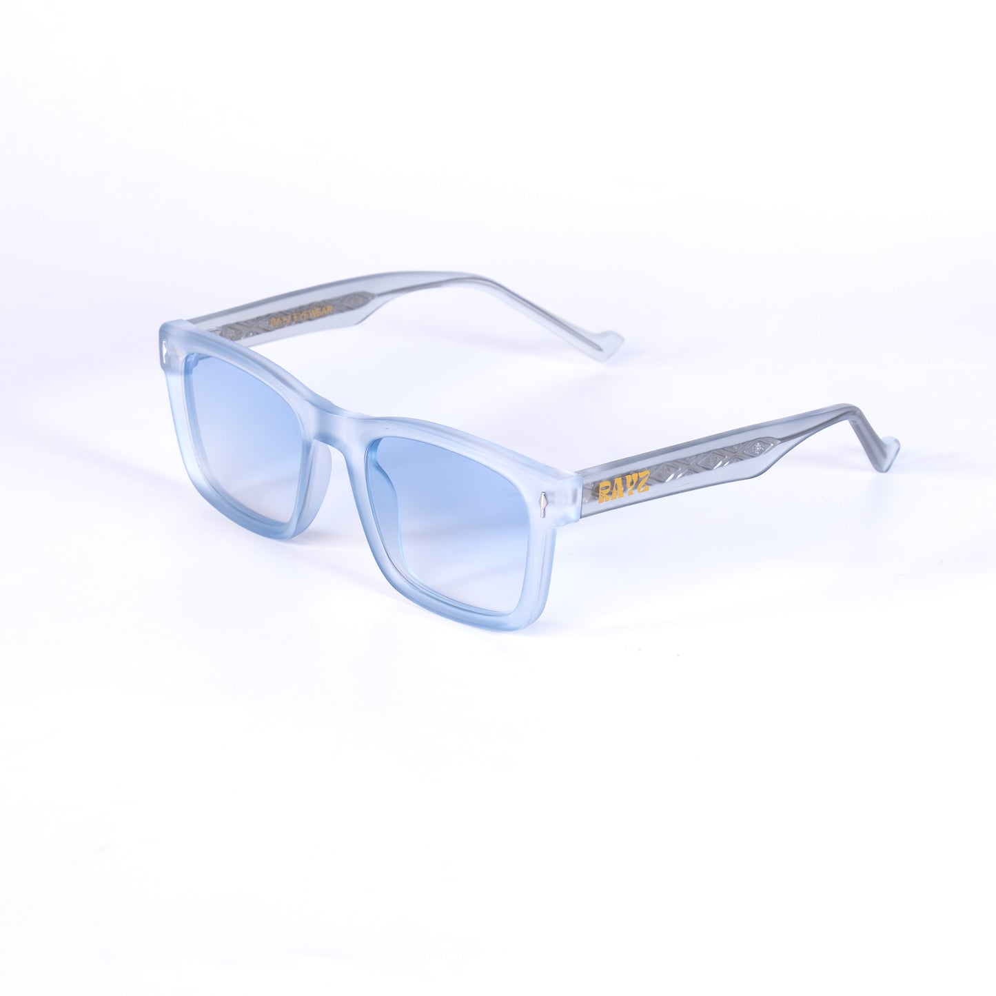 Flashéa bleu Lunettes de Soleil pour Hommes et Femmes Photo de Côté - RAYZ Eyewear Marque de Lunettes Marocaine