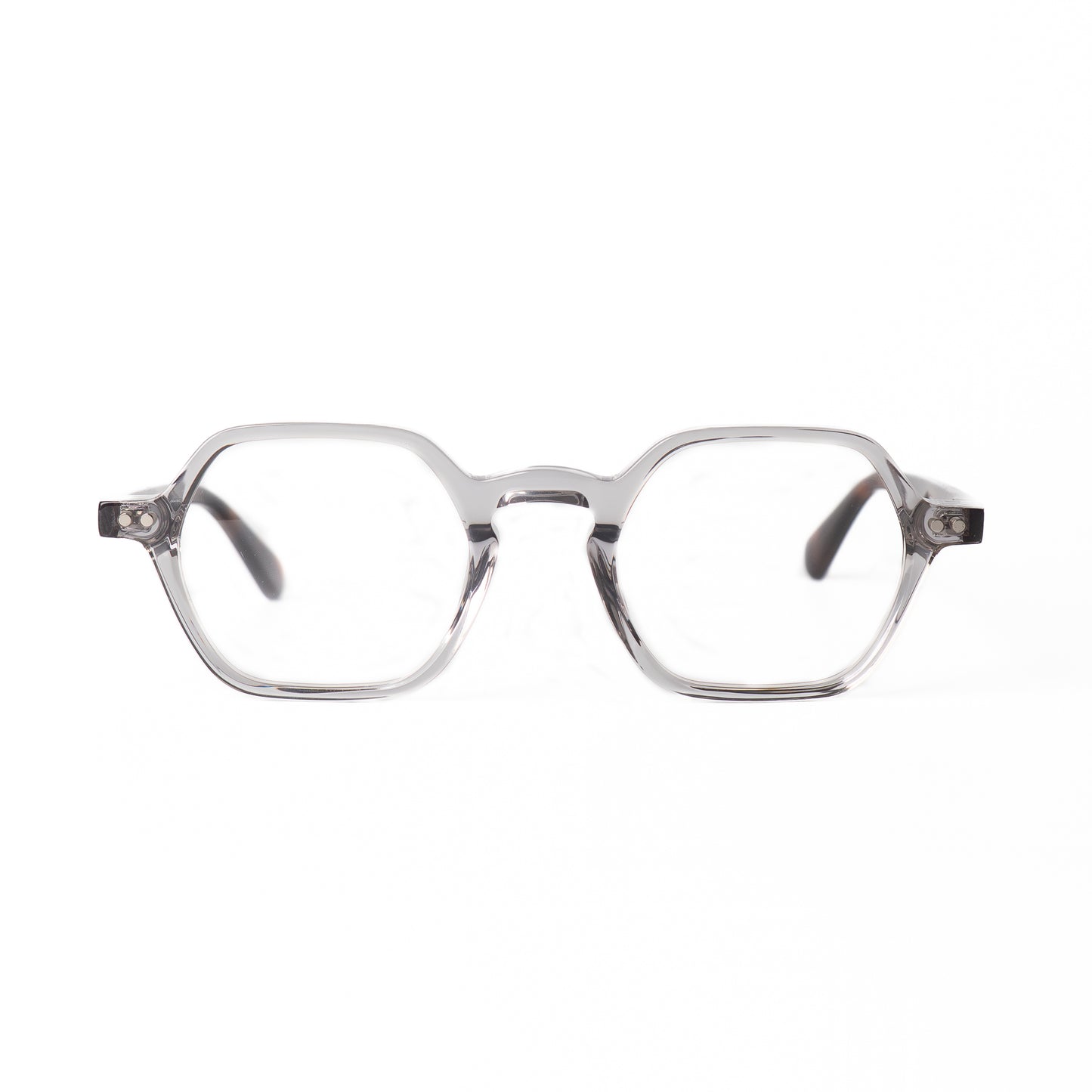 Glow Transparent-léopard Lunettes de Vue pour Hommes et Femmes Photo de Face - RAYZ Eyewear Marque de Lunettes Marocaine