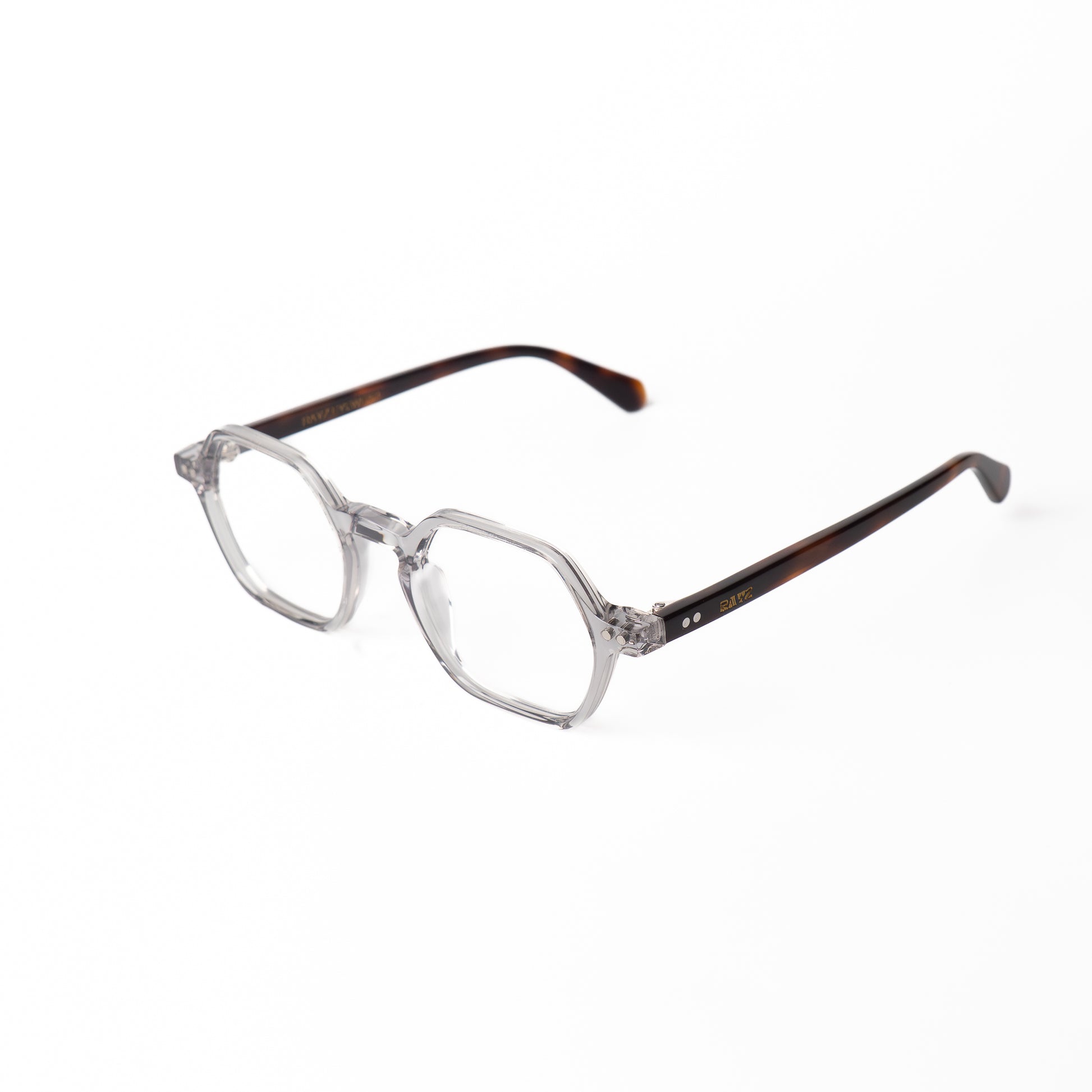 Glow Transparent-léopard Lunettes de vue pour Hommes et Femmes Photo de Côté - RAYZ Eyewear Marque de Lunettes Marocaine