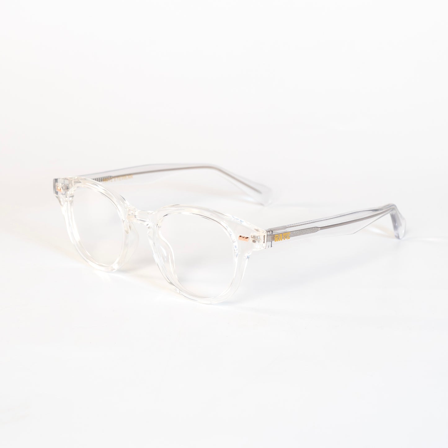 Glow Transparent Lunettes de vue pour Hommes et Femmes Photo de Côté - RAYZ Eyewear Marque de Lunettes Marocaine