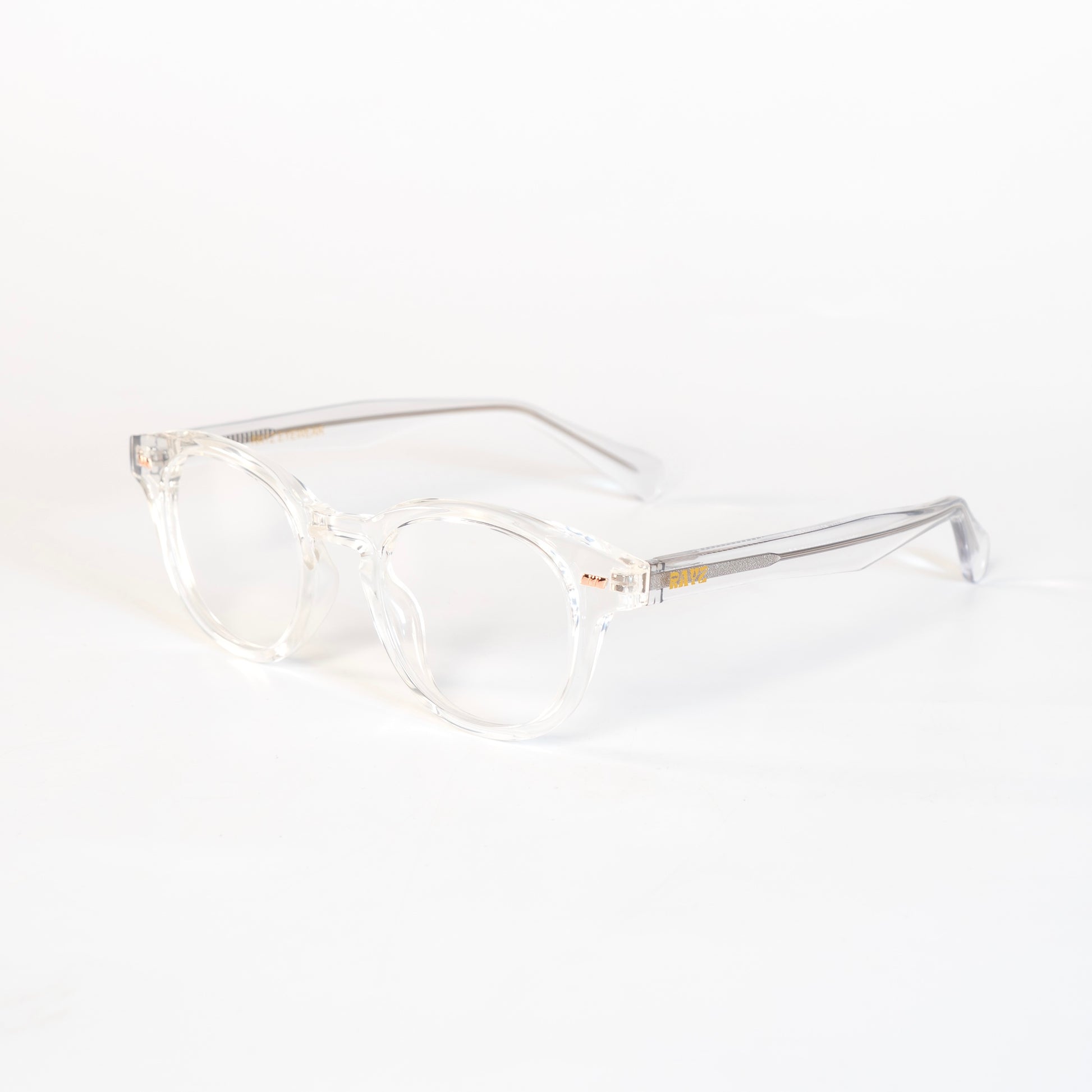Glow Transparent Lunettes de vue pour Hommes et Femmes Photo de Côté - RAYZ Eyewear Marque de Lunettes Marocaine
