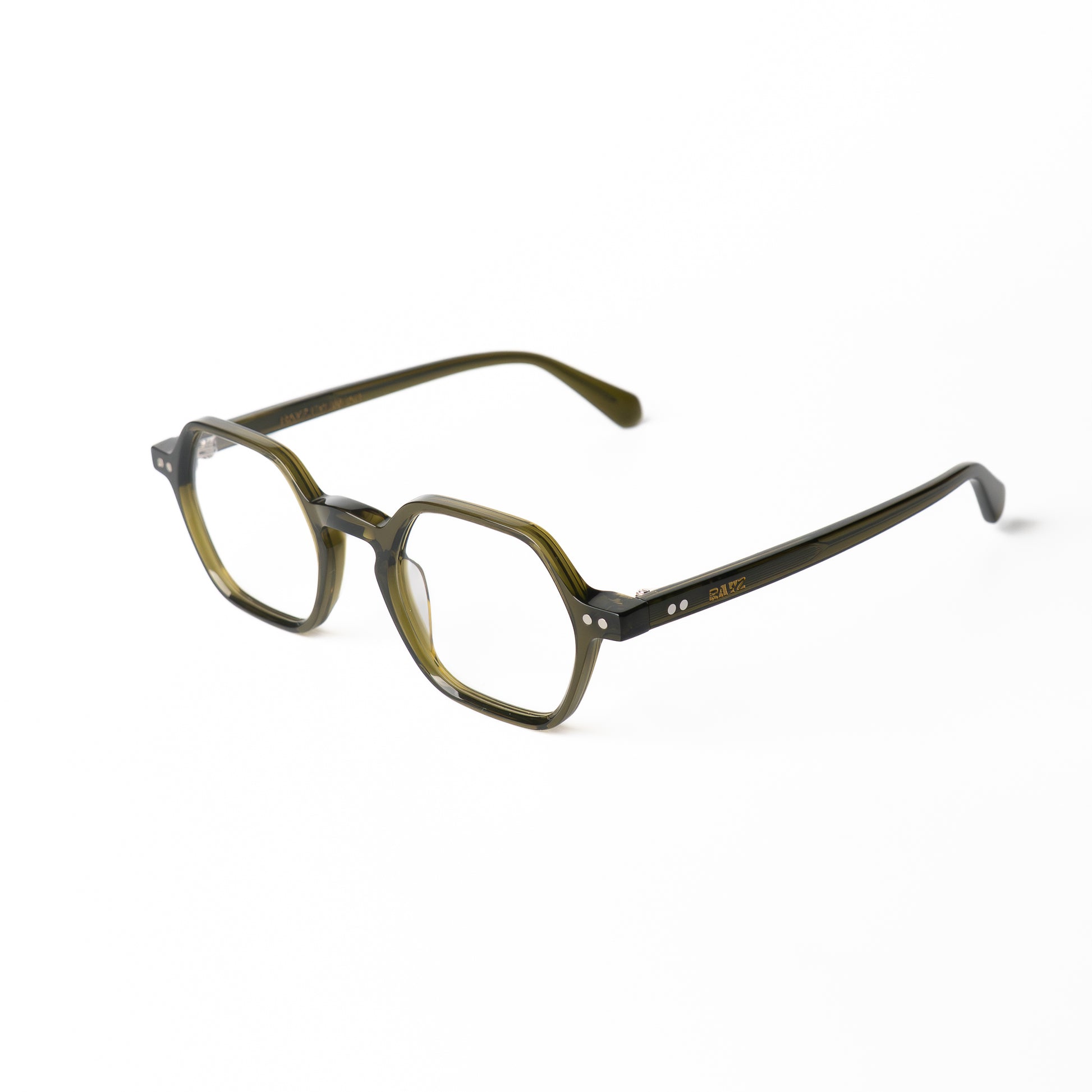 Glow Vert Lunettes de vue pour Hommes et Femmes Photo de Côté - RAYZ Eyewear Marque de Lunettes Marocaine