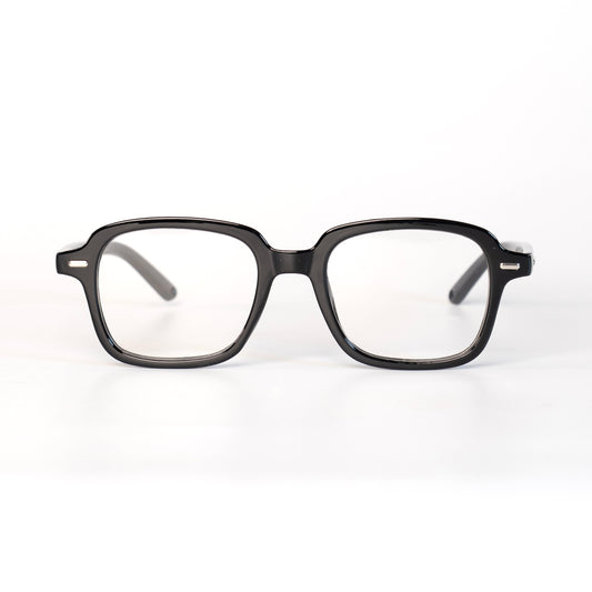 Grid Noir Lunettes de Vue pour Hommes et Femmes Photo de Face - RAYZ Eyewear Marque de Lunettes Marocaine