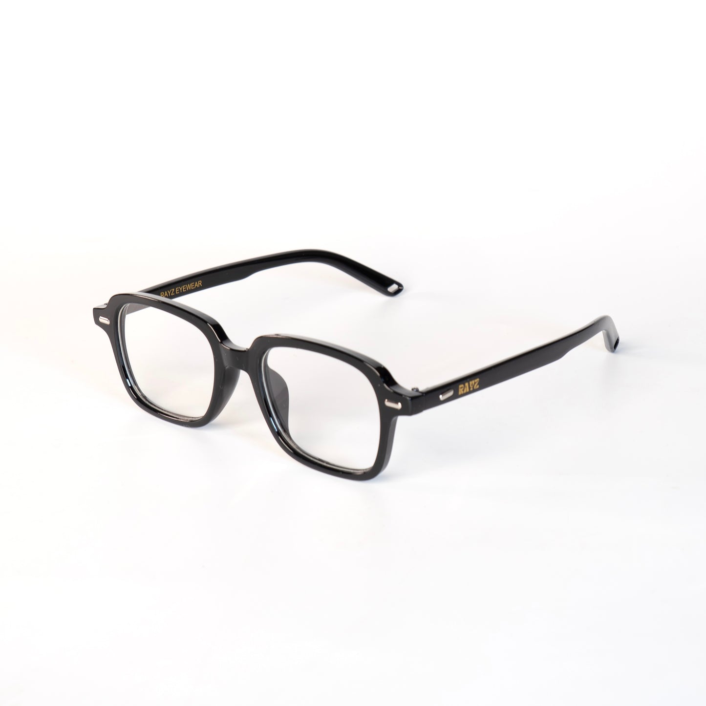 Grid Noir Lunettes de vue pour Hommes et Femmes Photo de Côté - RAYZ Eyewear Marque de Lunettes Marocaine