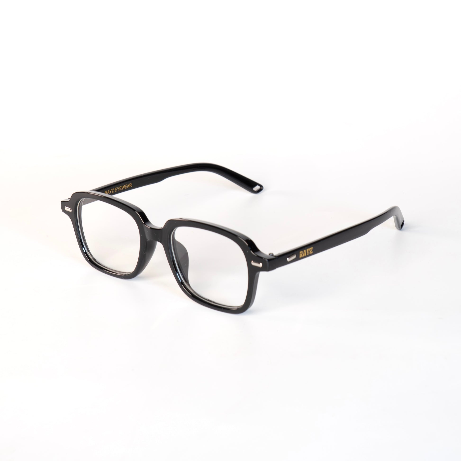 Grid Noir Lunettes de vue pour Hommes et Femmes Photo de Côté - RAYZ Eyewear Marque de Lunettes Marocaine