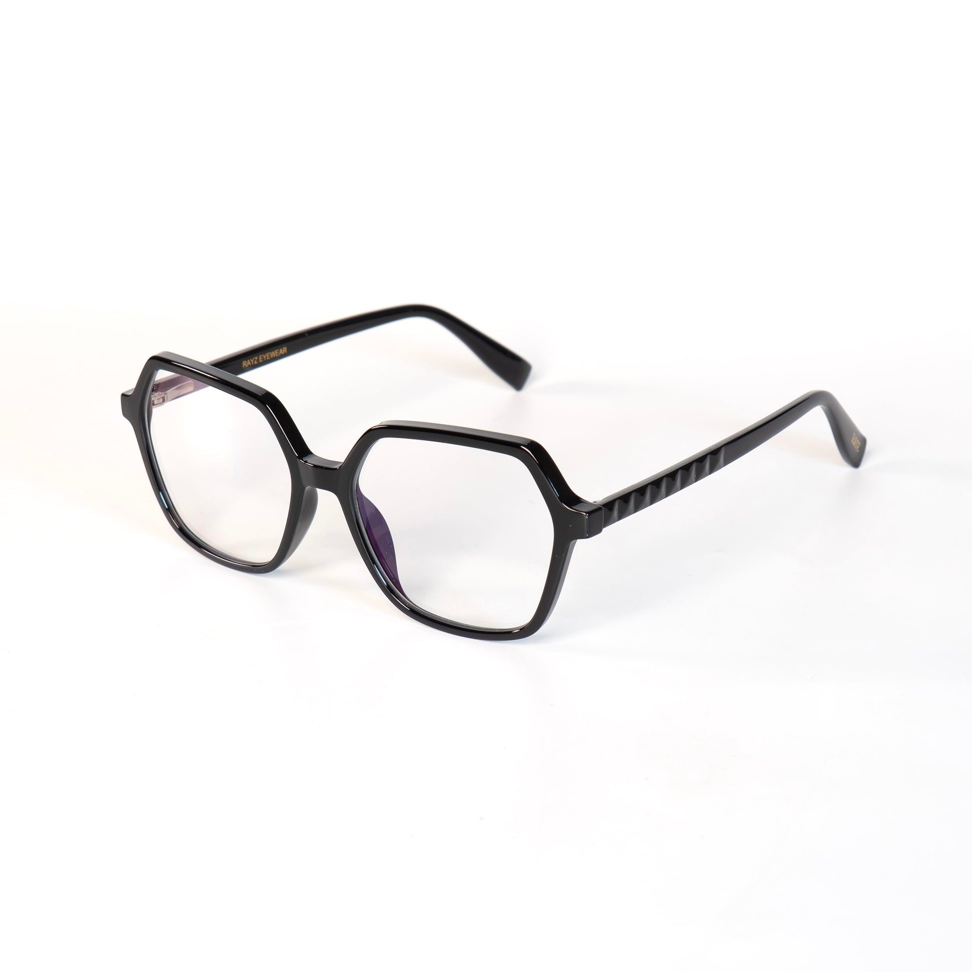 Honey Noir Lunettes de vue pour Hommes et Femmes Photo de Côté - RAYZ Eyewear Marque de Lunettes Marocaine