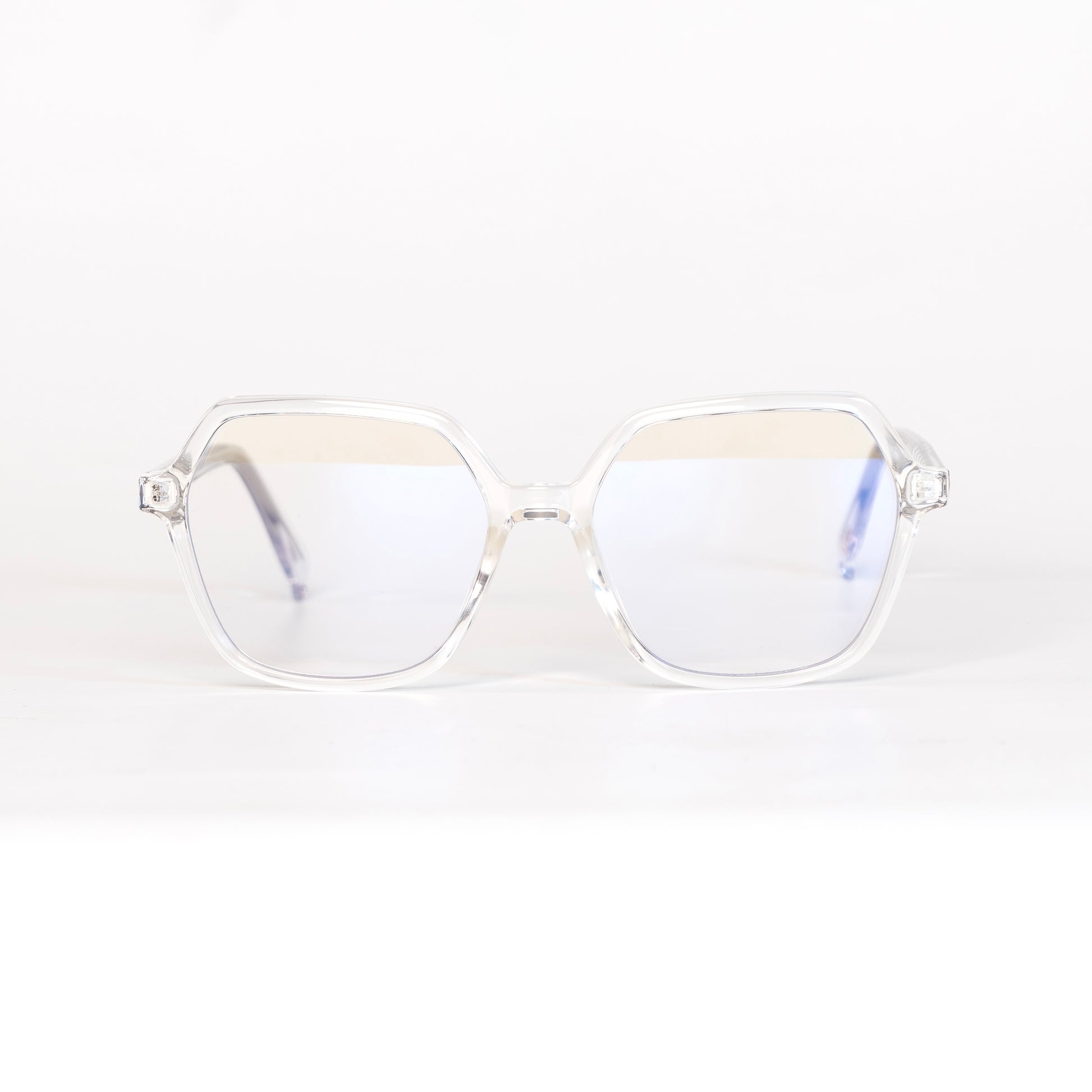 Honey Transparent Lunettes de Vue pour Hommes et Femmes Photo de Face - RAYZ Eyewear Marque de Lunettes Marocaine