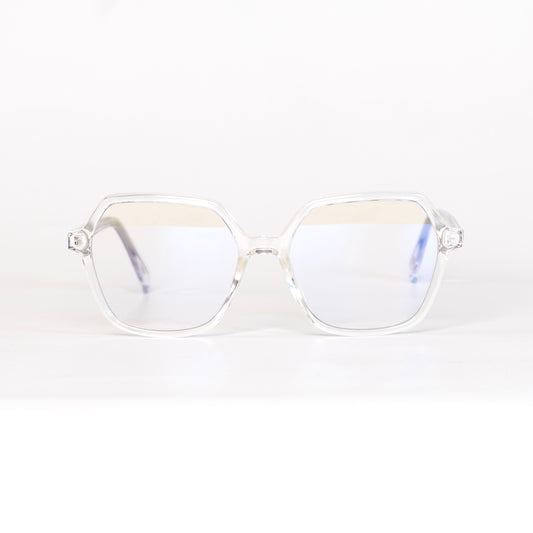 Honey Transparent Lunettes de Vue pour Hommes et Femmes Photo de Face - RAYZ Eyewear Marque de Lunettes Marocaine