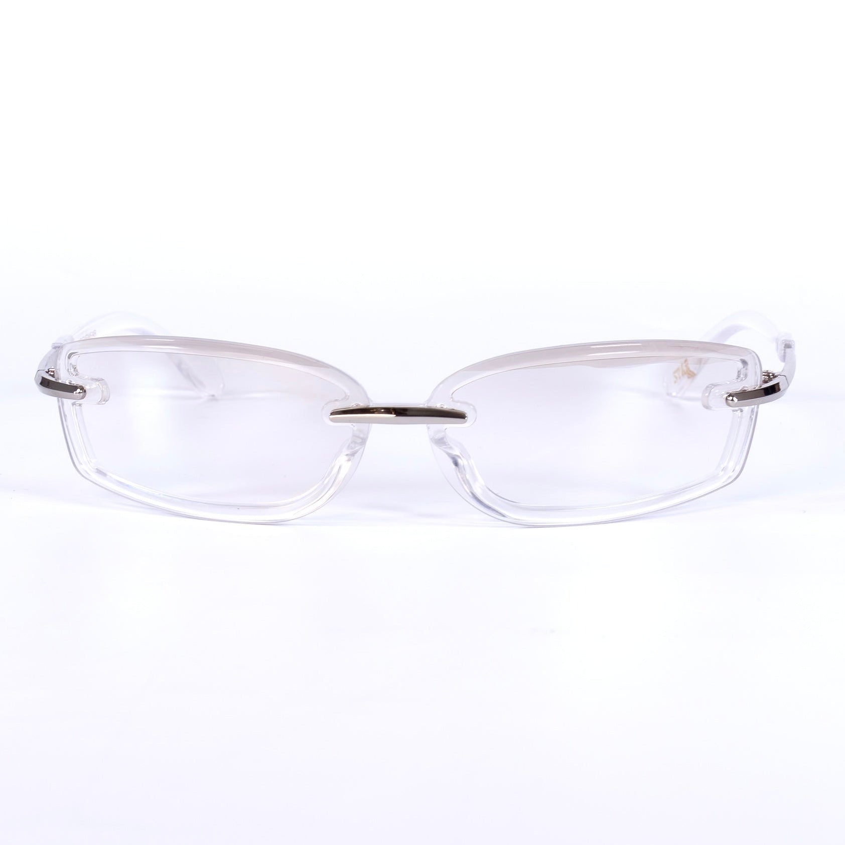 Jazia Transparent Lunettes de Soleil pour Hommes et Femmes Photo de Face - RAYZ Eyewear Marque de Lunettes Marocaine