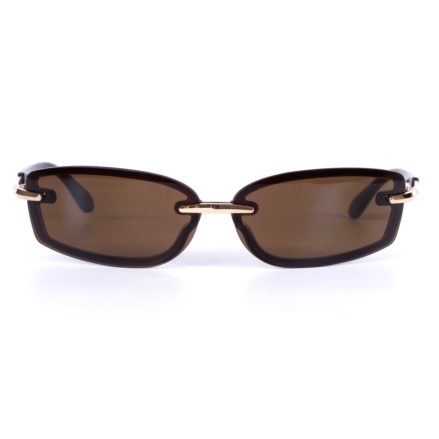Jazia Marron Lunettes de Soleil pour Hommes et Femmes Photo de Face - RAYZ Eyewear Marque de Lunettes Marocaine