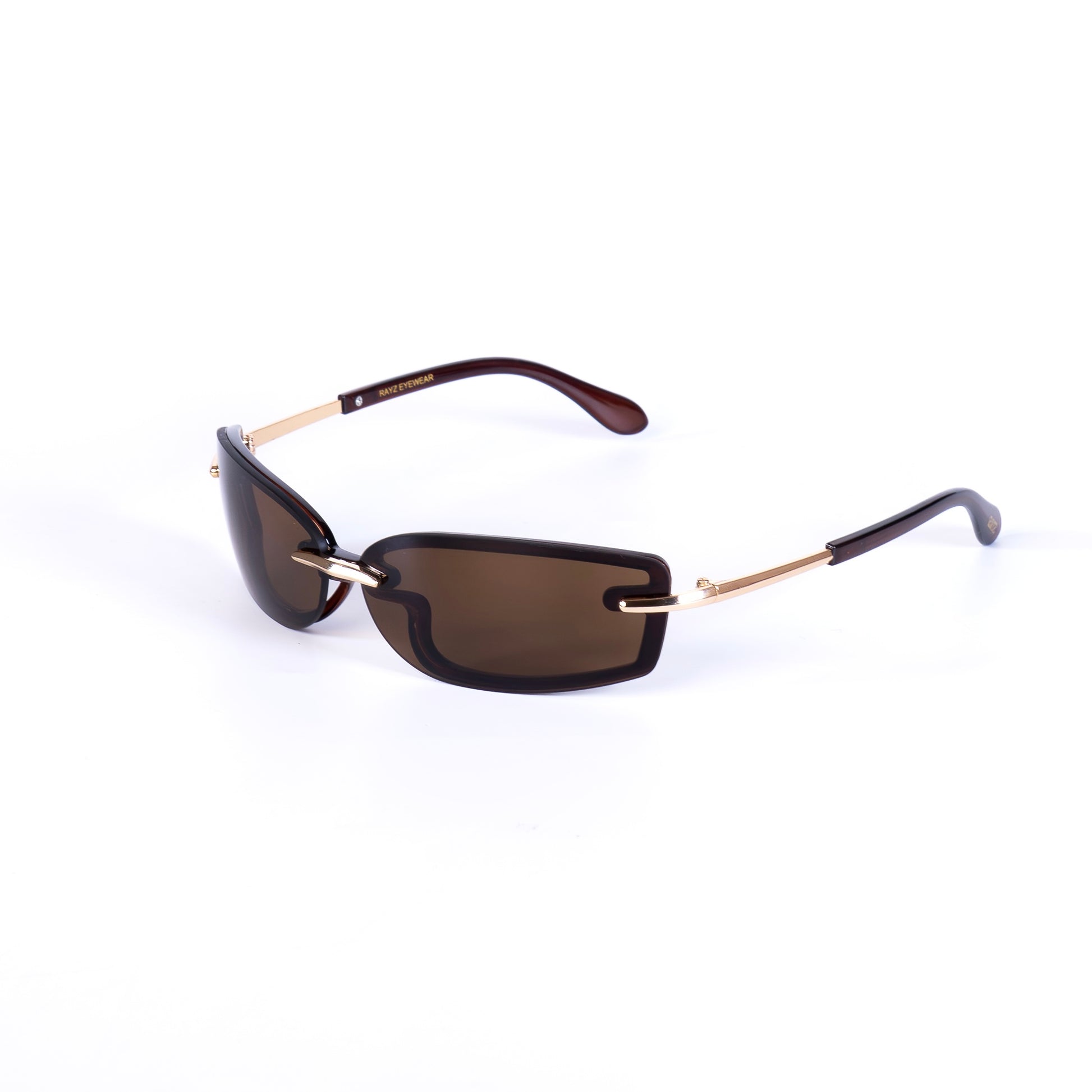 Jazia  Marron Lunettes de Soleil pour Hommes et Femmes Photo de Côté - RAYZ Eyewear Marque de Lunettes Marocaine
