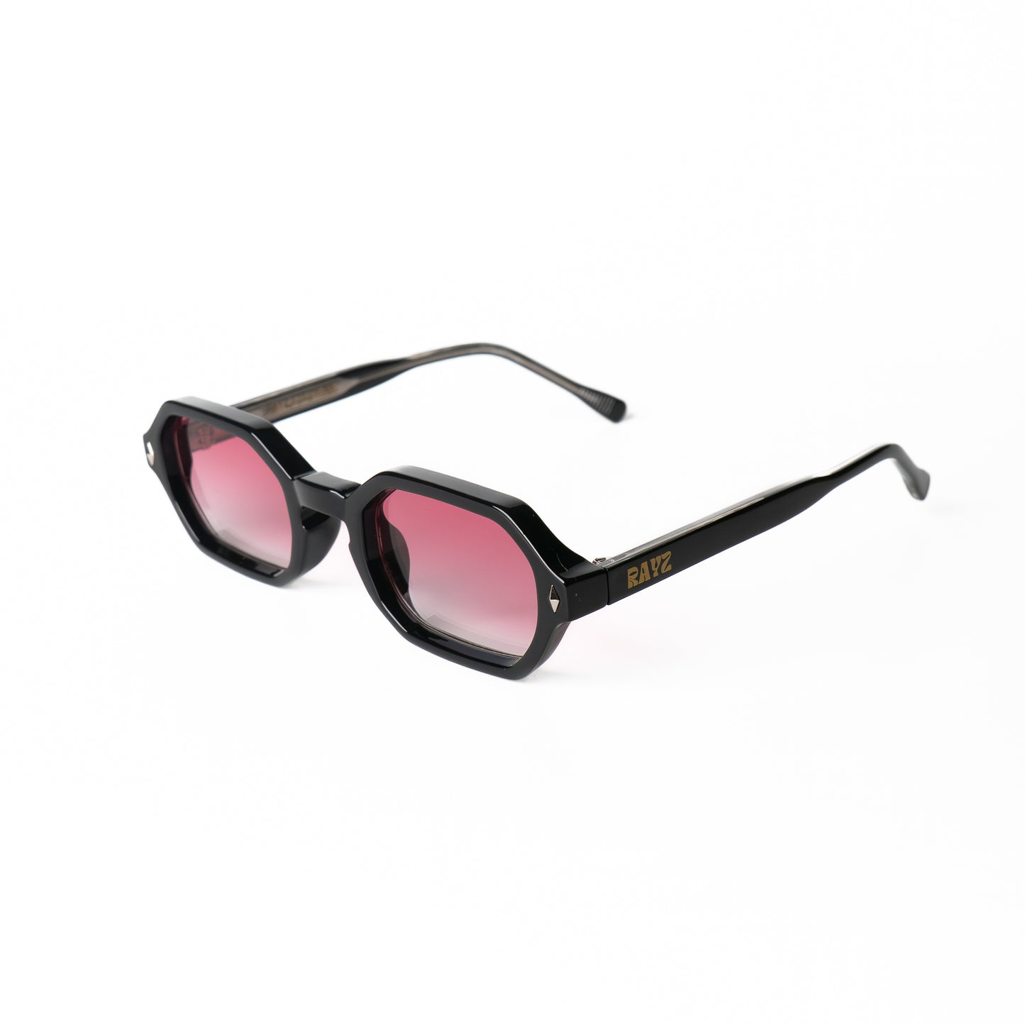 Kova noir-rose Lunettes de Soleil pour Hommes et Femmes Photo de Côté - RAYZ Eyewear Marque de Lunettes Marocaine