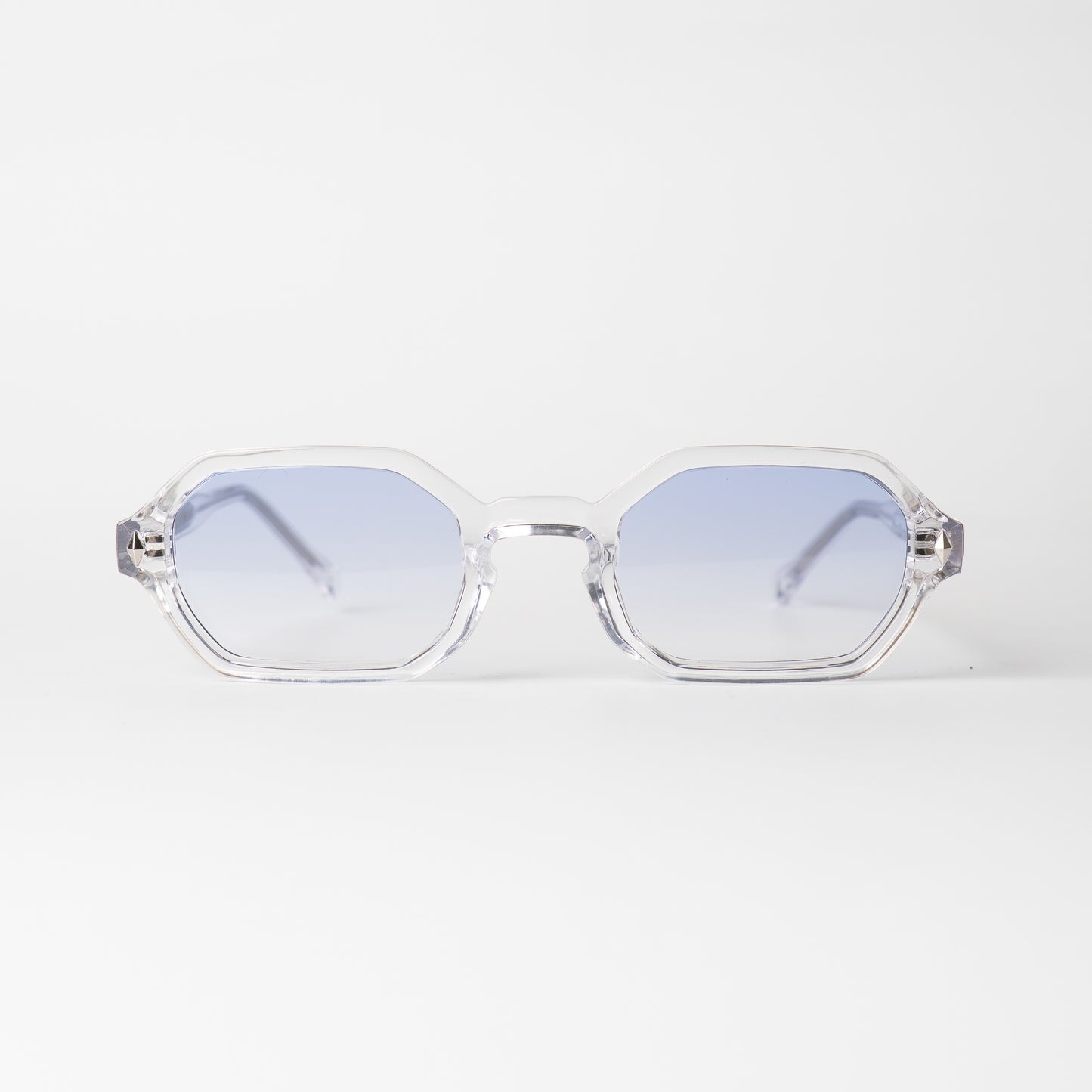 Kova Transparent-bleu Lunettes de Soleil pour Hommes et Femmes Photo de Face - RAYZ Eyewear Marque de Lunettes Marocaine