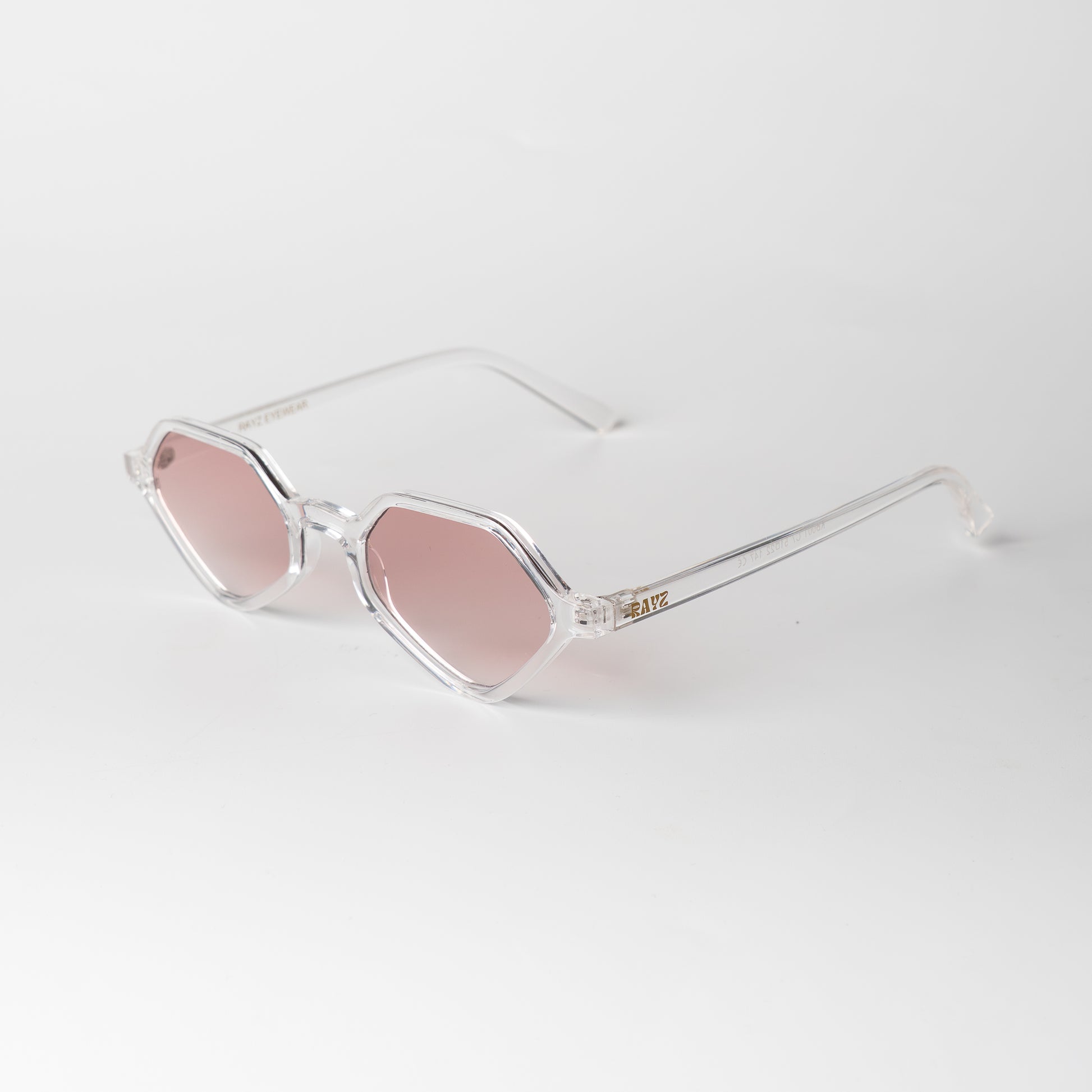 Kova Transparent Lunettes de Soleil pour Hommes et Femmes Photo de Côté - RAYZ Eyewear Marque de Lunettes Marocaine