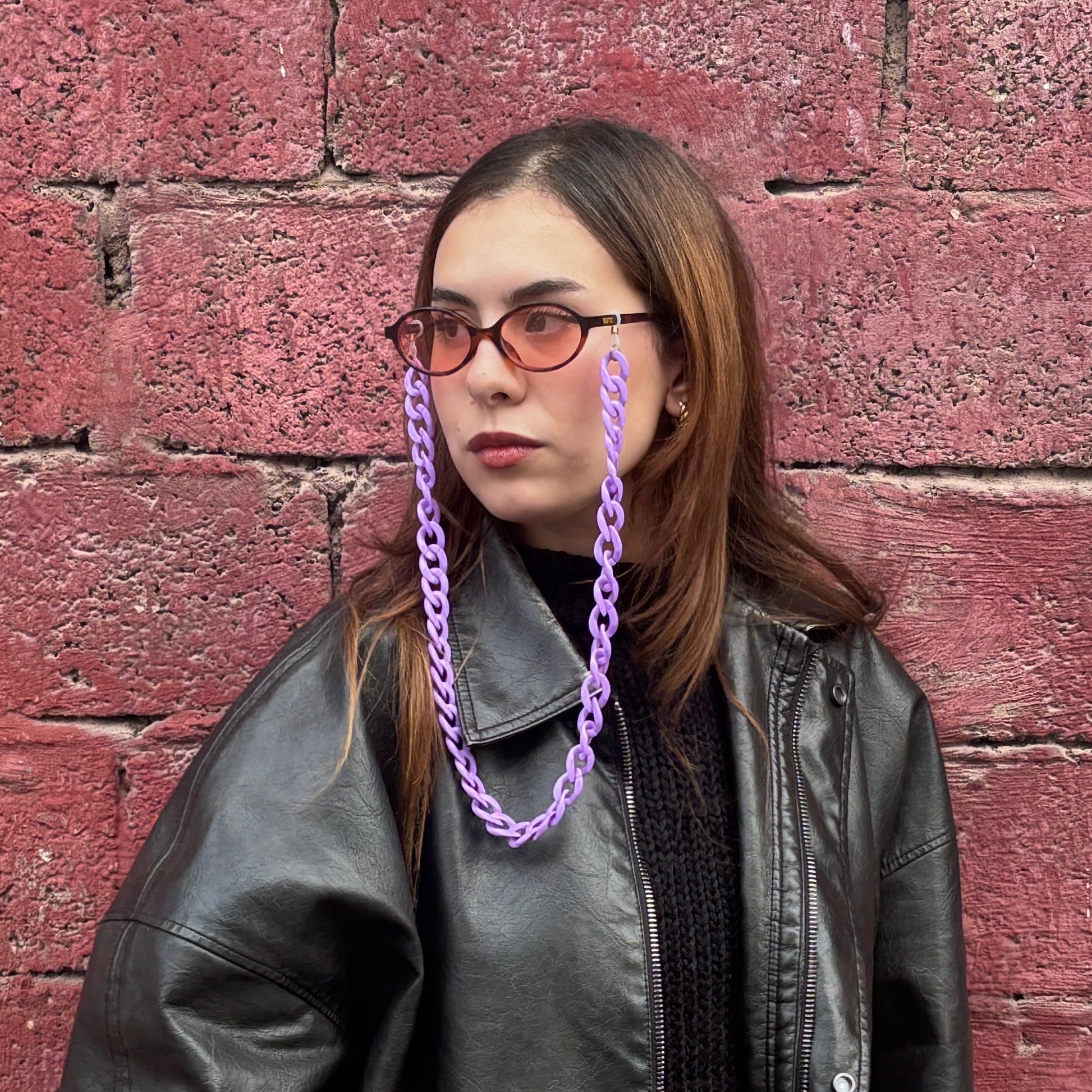 Lavender mauve chaines de lunettes pour femmes photo de Face Rayz Eyewear Marque de lunettes Marocaine