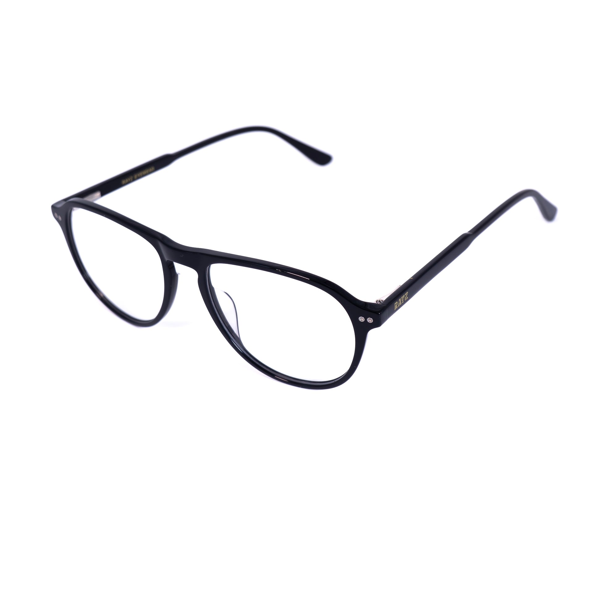 Levy Noir Lunettes de vue pour Hommes et Femmes Photo de Côté - RAYZ Eyewear Marque de Lunettes Marocaine