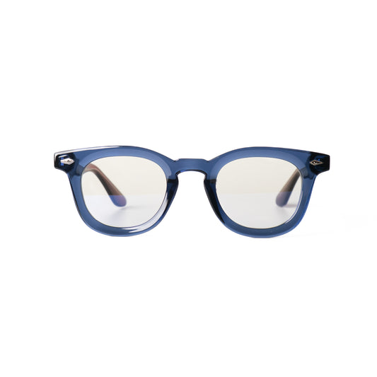 Milo bleu-rouge Lunettes de Vue pour Hommes et Femmes Photo de Face - RAYZ Eyewear Marque de Lunettes Marocaine