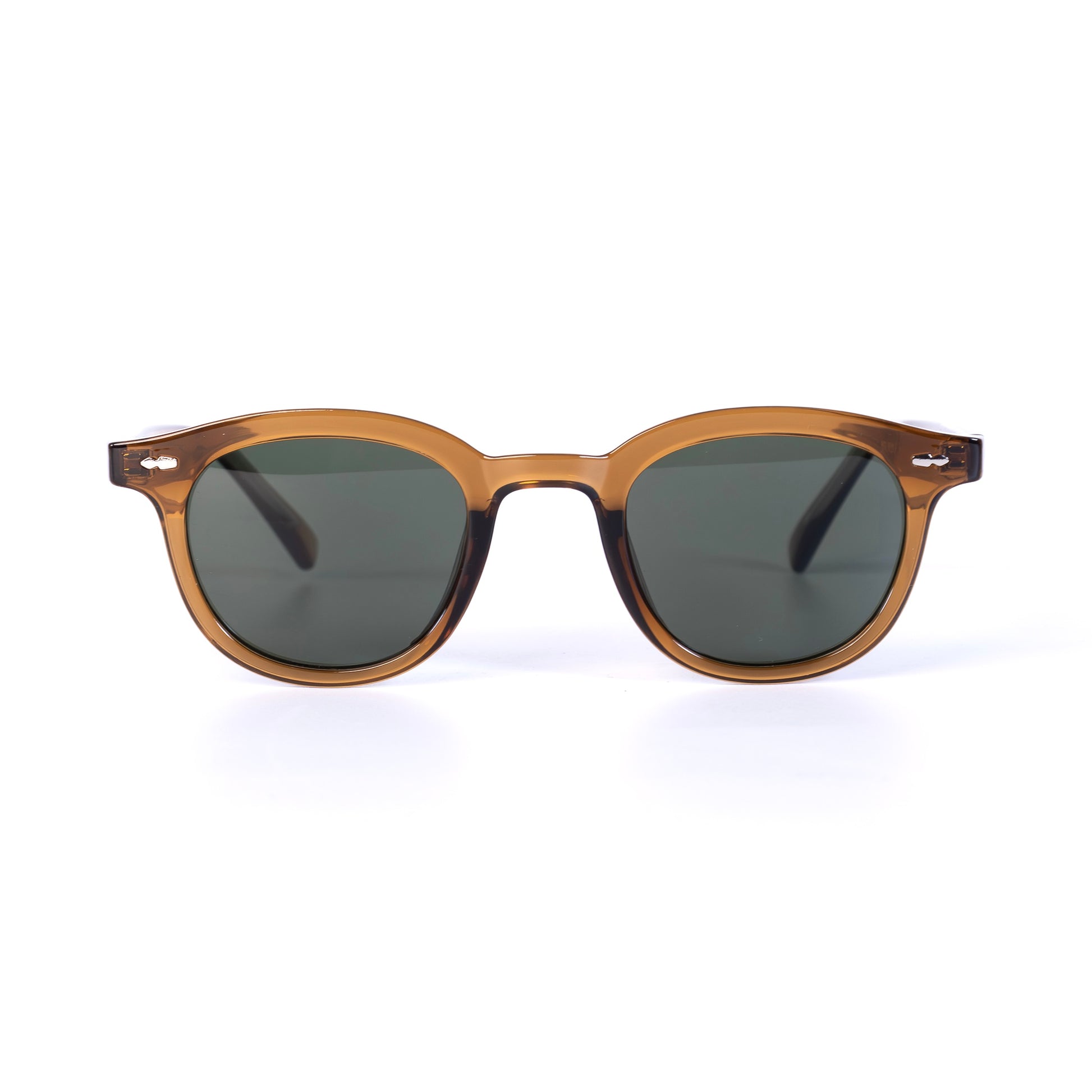 Namo marron-vert Lunettes de Solaires pour Hommes et Femmes Photo de Face - RAYZ Eyewear Marque de Lunettes Marocaine