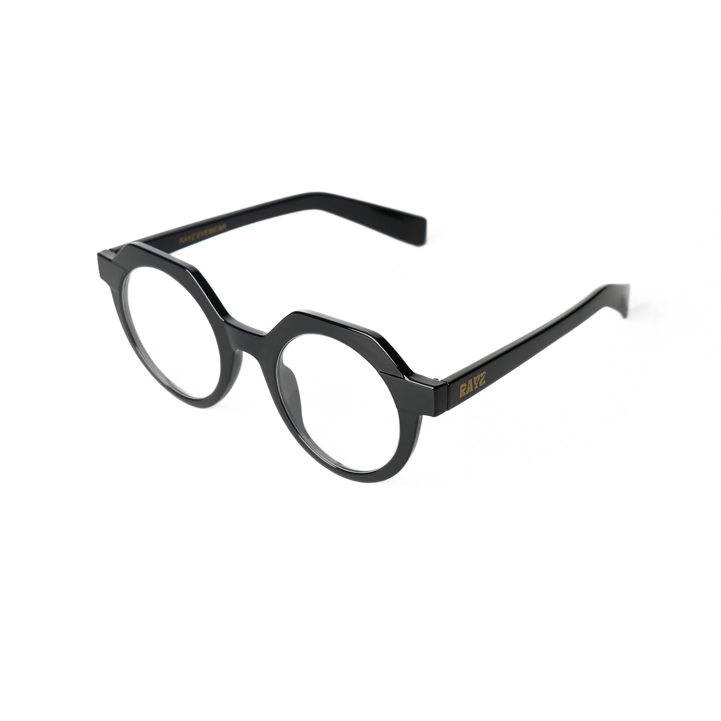 Orbs Noir Lunettes de vue pour Hommes et Femmes Photo de Côté - RAYZ Eyewear Marque de Lunettes Marocaine