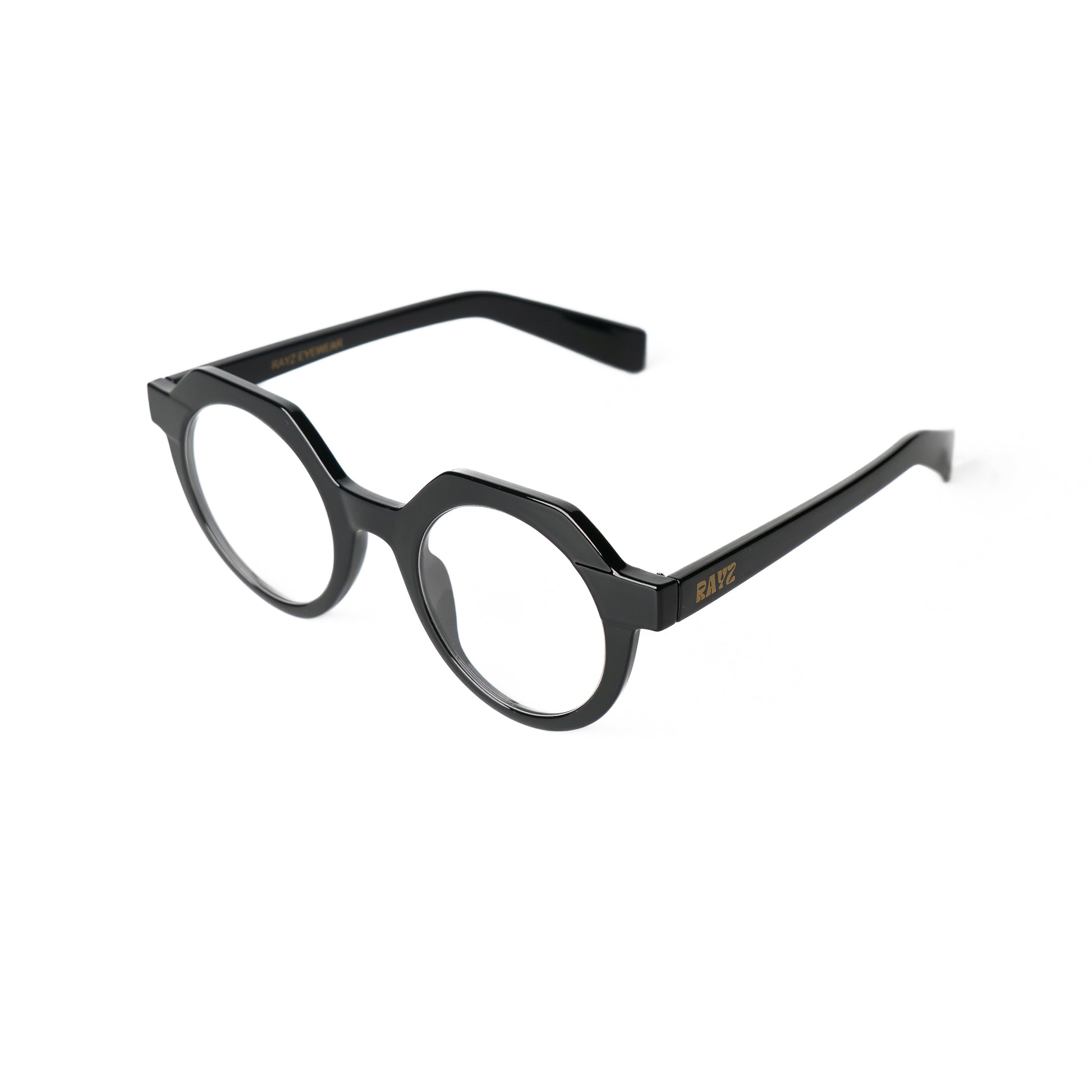 Orbs Noir Lunettes de vue pour Hommes et Femmes Photo de Côté - RAYZ Eyewear Marque de Lunettes Marocaine