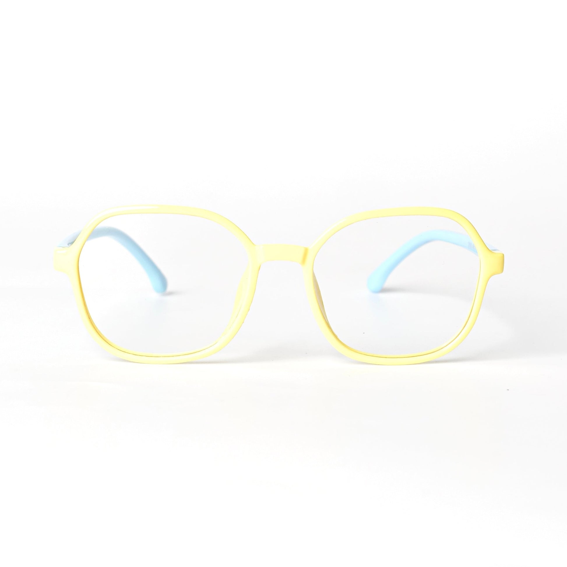 Pixie Jaune-Bleu Lunettes de Vue pour enfants Photo de Face - RAYZ Eyewear Marque de Lunettes Marocaine