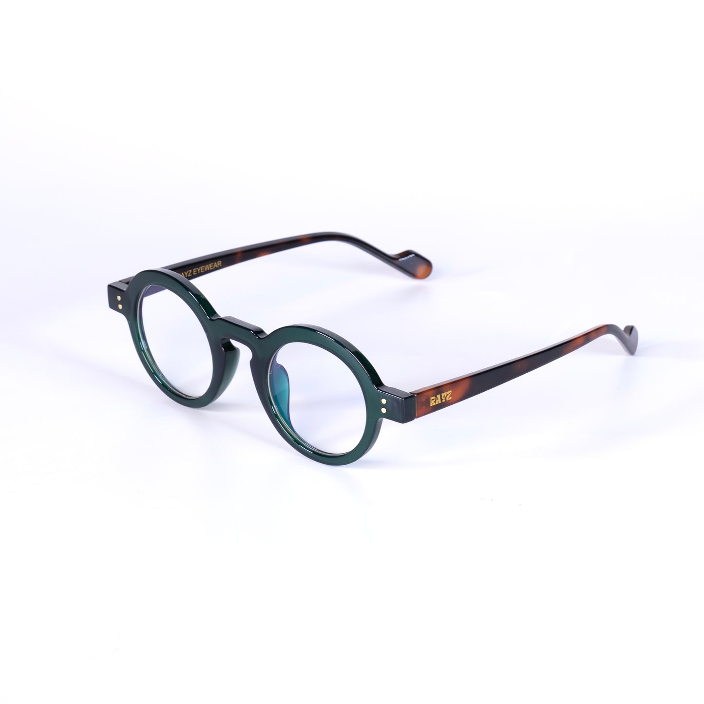 Ramatuelle vert-Léopard Lunettes de vue pour Hommes et Femmes Photo de Côté - RAYZ Eyewear Marque de Lunettes Marocaine
