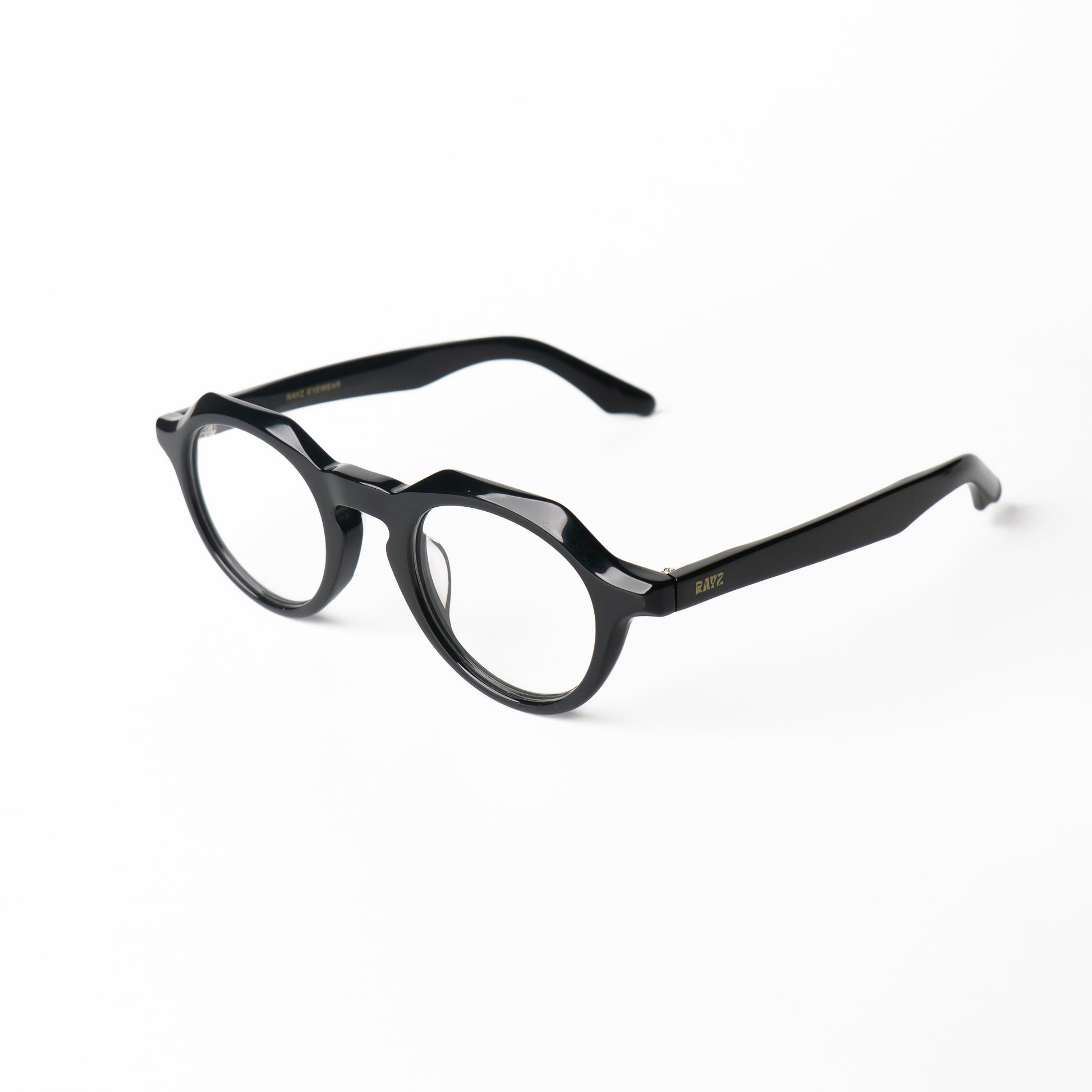 Rider noir Lunettes de vue pour Hommes et Femmes Photo de Côté - RAYZ Eyewear Marque de Lunettes Marocaine