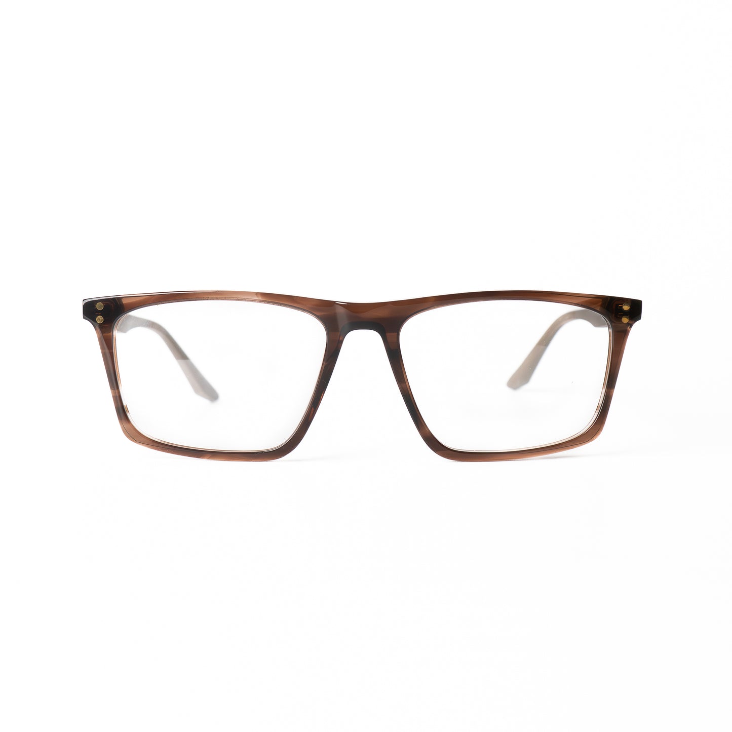 Roll marron Lunettes de Vue pour Hommes et Femmes Photo de Face - RAYZ Eyewear Marque de Lunettes Marocaine