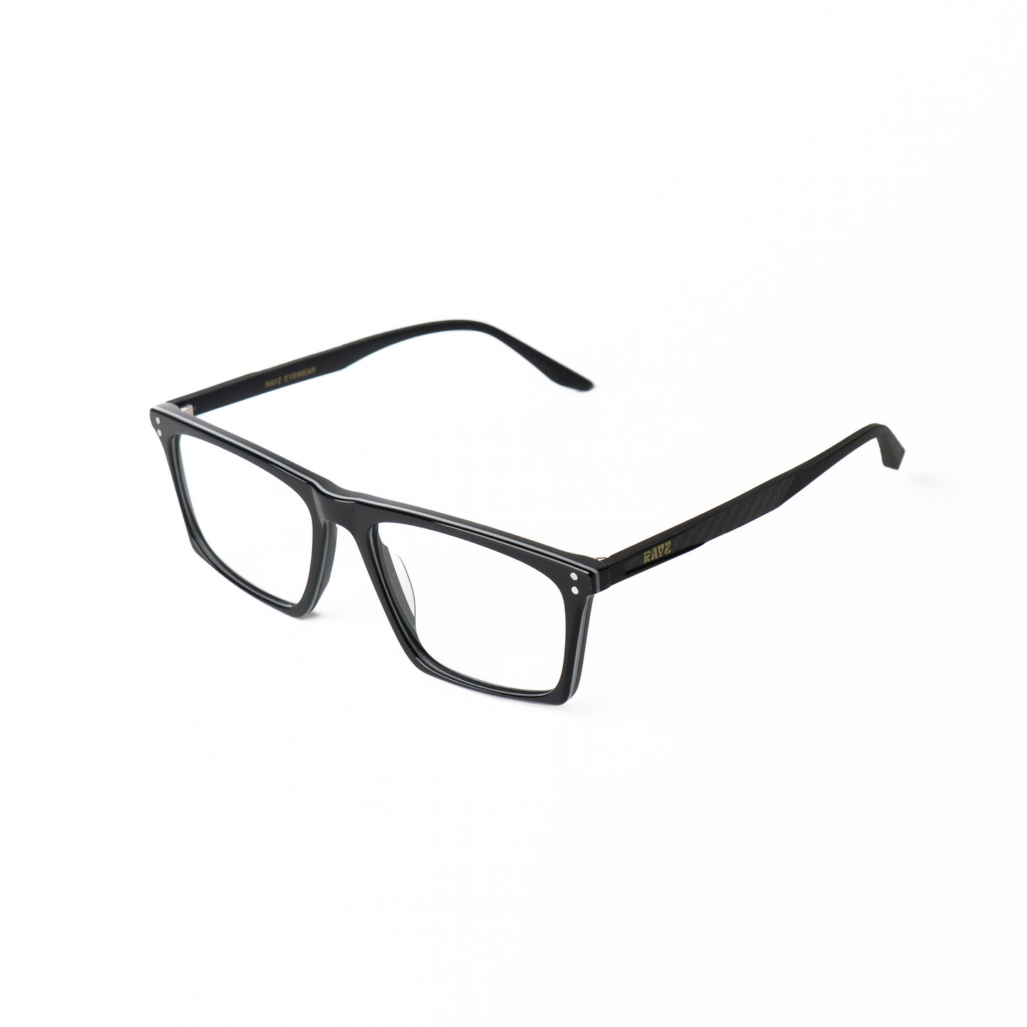 Roll noir Lunettes de vue pour Hommes et Femmes Photo de Côté - RAYZ Eyewear Marque de Lunettes Marocaine