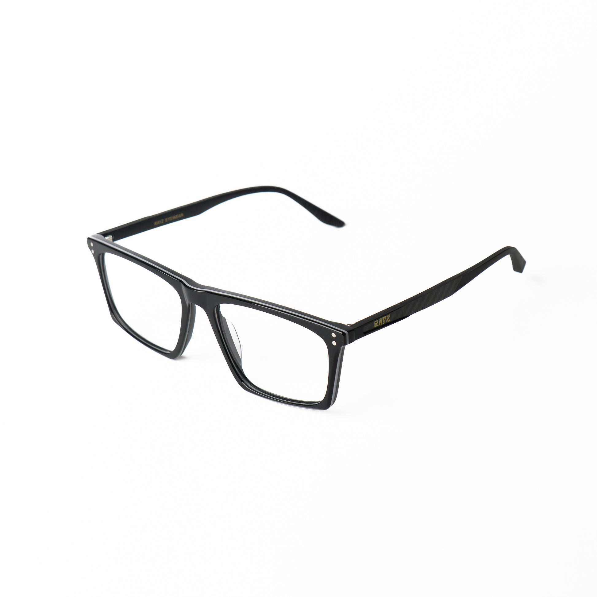 Roll noir Lunettes de vue pour Hommes et Femmes Photo de Côté - RAYZ Eyewear Marque de Lunettes Marocaine