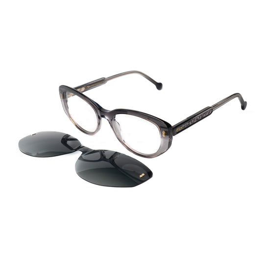 Selia Vert Lunettes Clip-Ons pour Hommes et Femmes Photo de Côté - RAYZ Eyewear Marque de Lunettes Marocaine