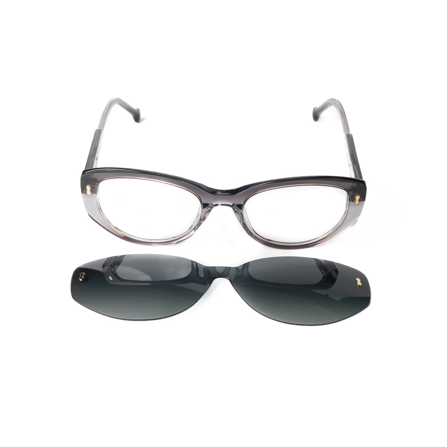 Selia vert Lunettes Clip-Ons pour Hommes et Femmes Photo de Face - RAYZ Eyewear Marque de Lunettes Marocaine