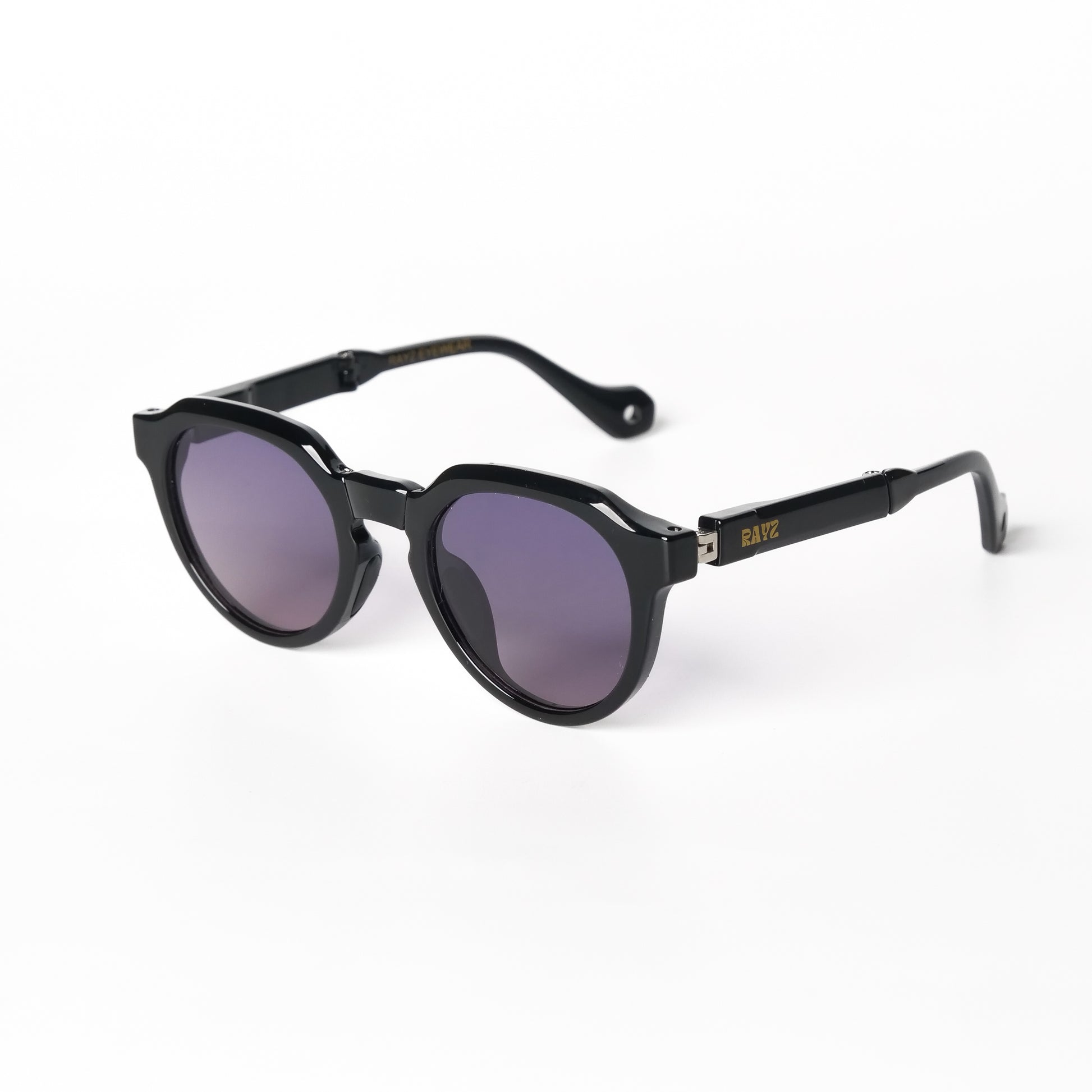 Spark noir-Mauve Lunettes de Soleil pour enfants Photo de Côté - RAYZ Eyewear Marque de Lunettes Marocaine